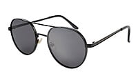 Unisex Small Round Sunglasses. Black Color Metal Frame.
