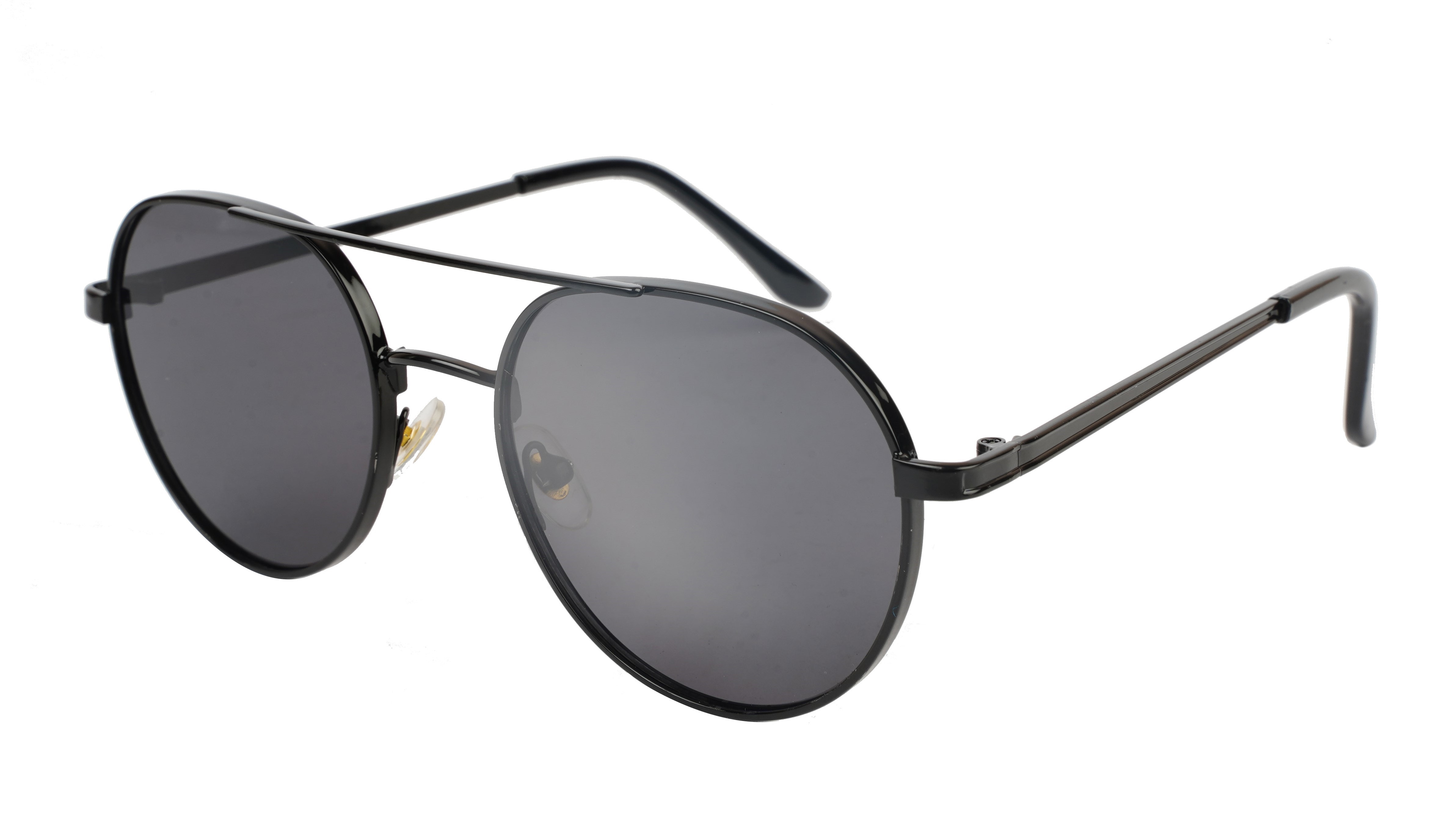 Unisex Small Round Sunglasses. Black Color Metal Frame.