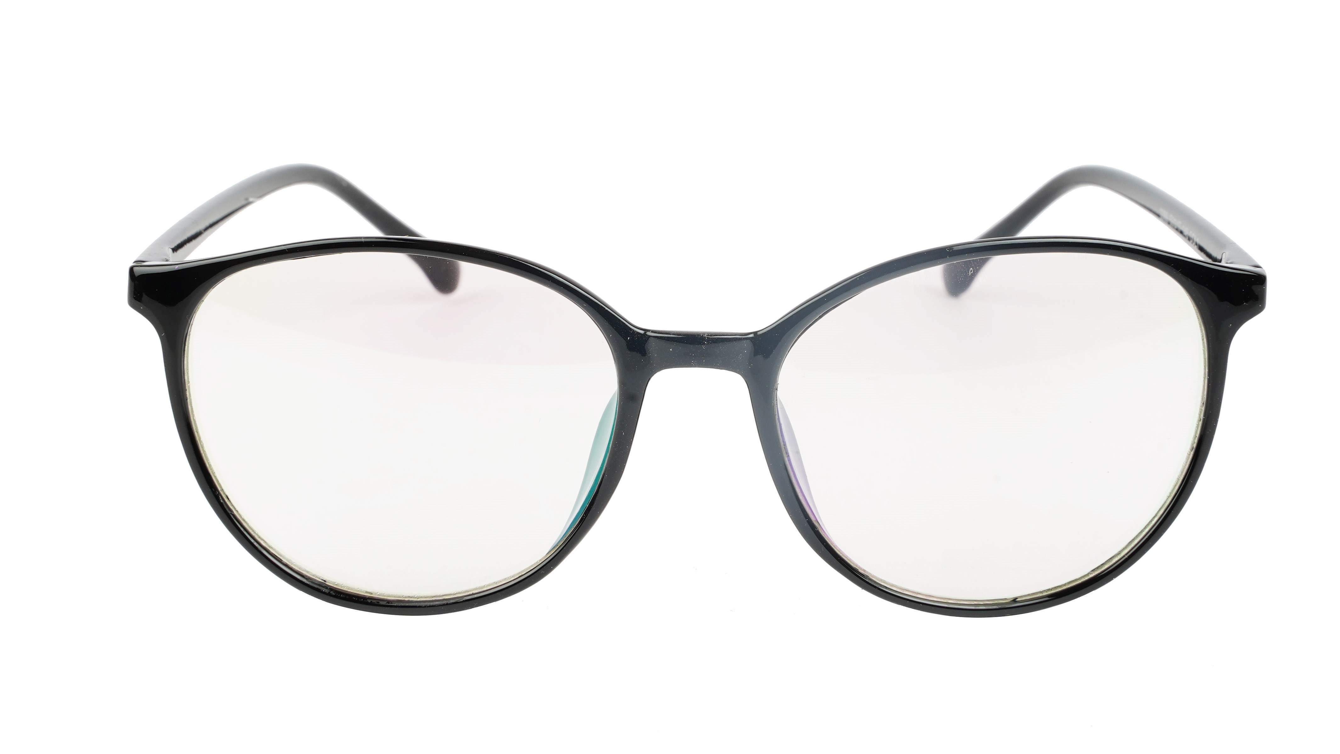 Unisex Oversized Round Spectacle Frame. Matte Black Frame
