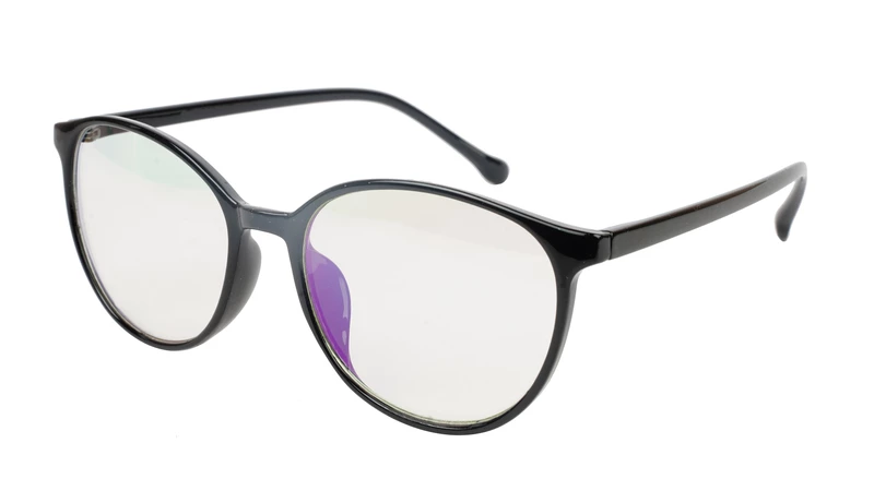 Unisex Oversized Round Spectacle Frame. Matte Black Frame