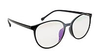 Unisex Oversized Round Spectacle Frame. Matte Black Frame