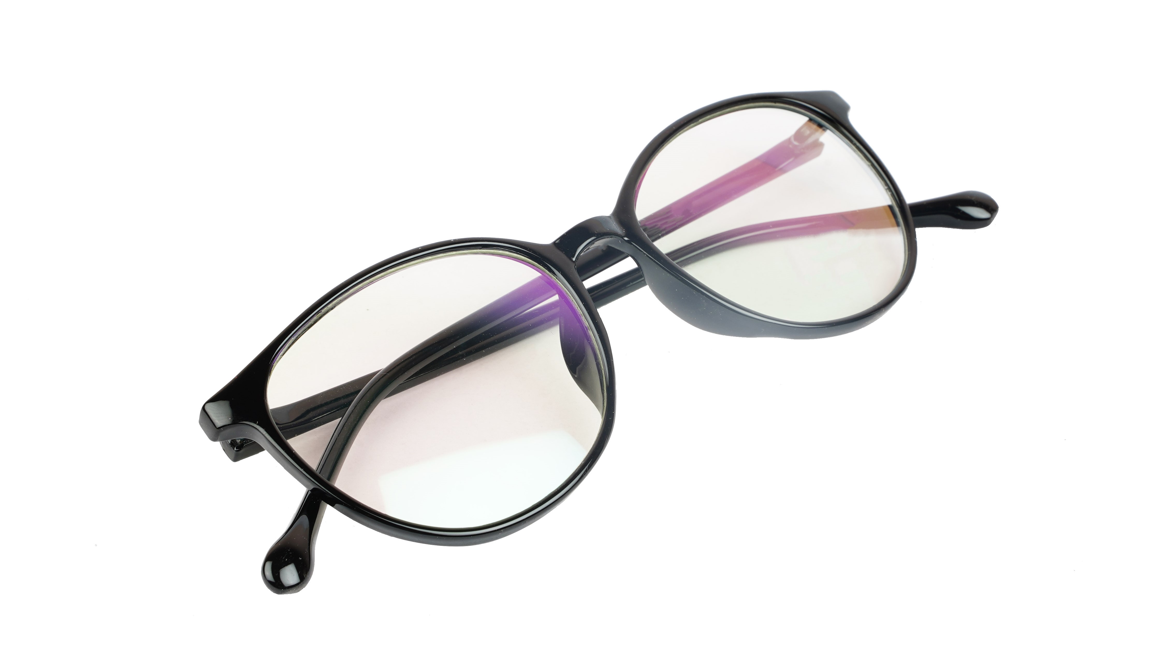 Unisex Oversized Round Spectacle Frame. Matte Black Frame
