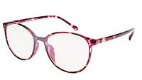 Unisex Oversized Round Spectacle Frame. Red & Transparent Frame Unisex Oversized Round Spectacle Frame. Red & Transparent Frame