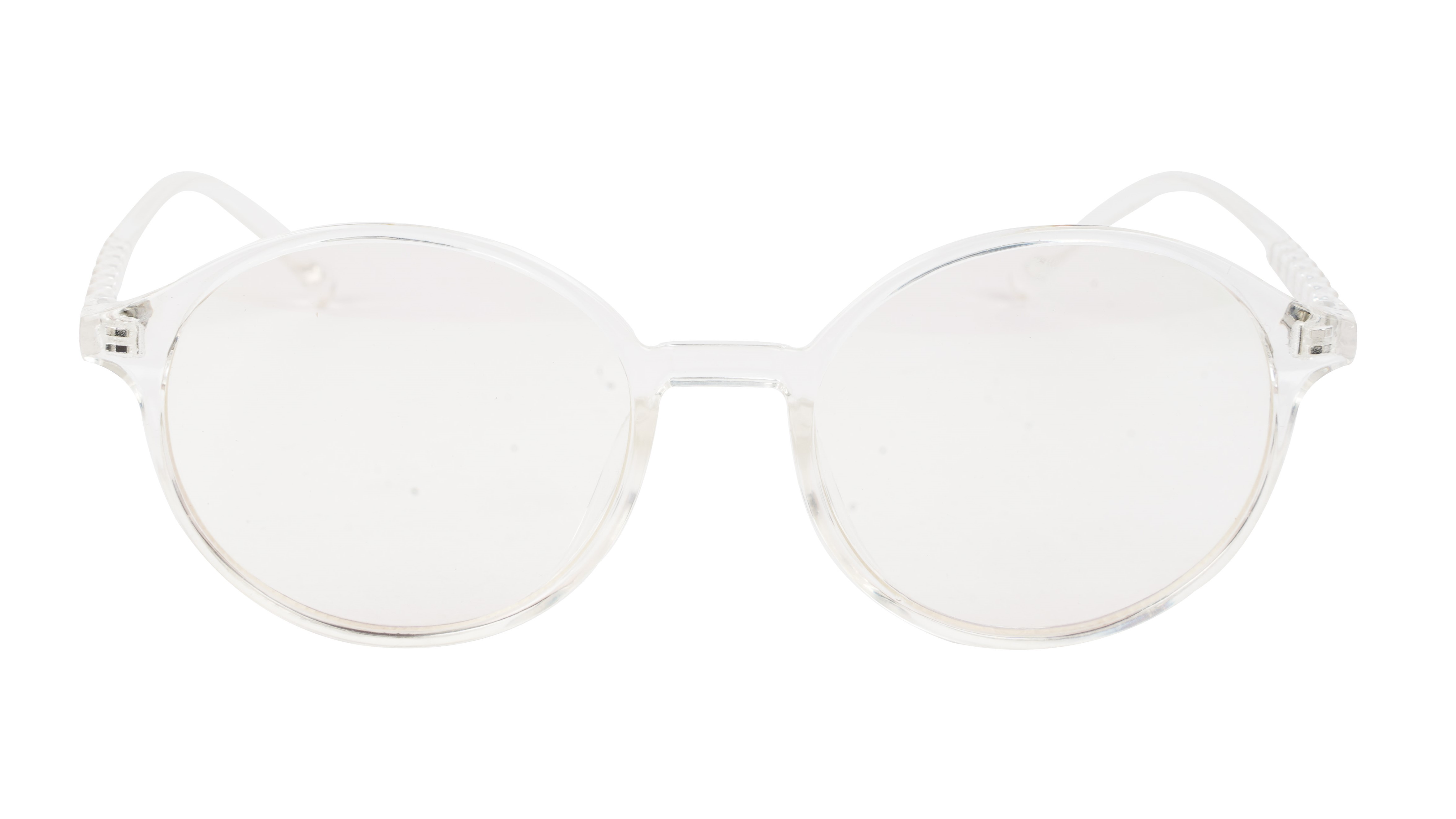 Unisex Oversized Round Specs Frame. Transparent Frame