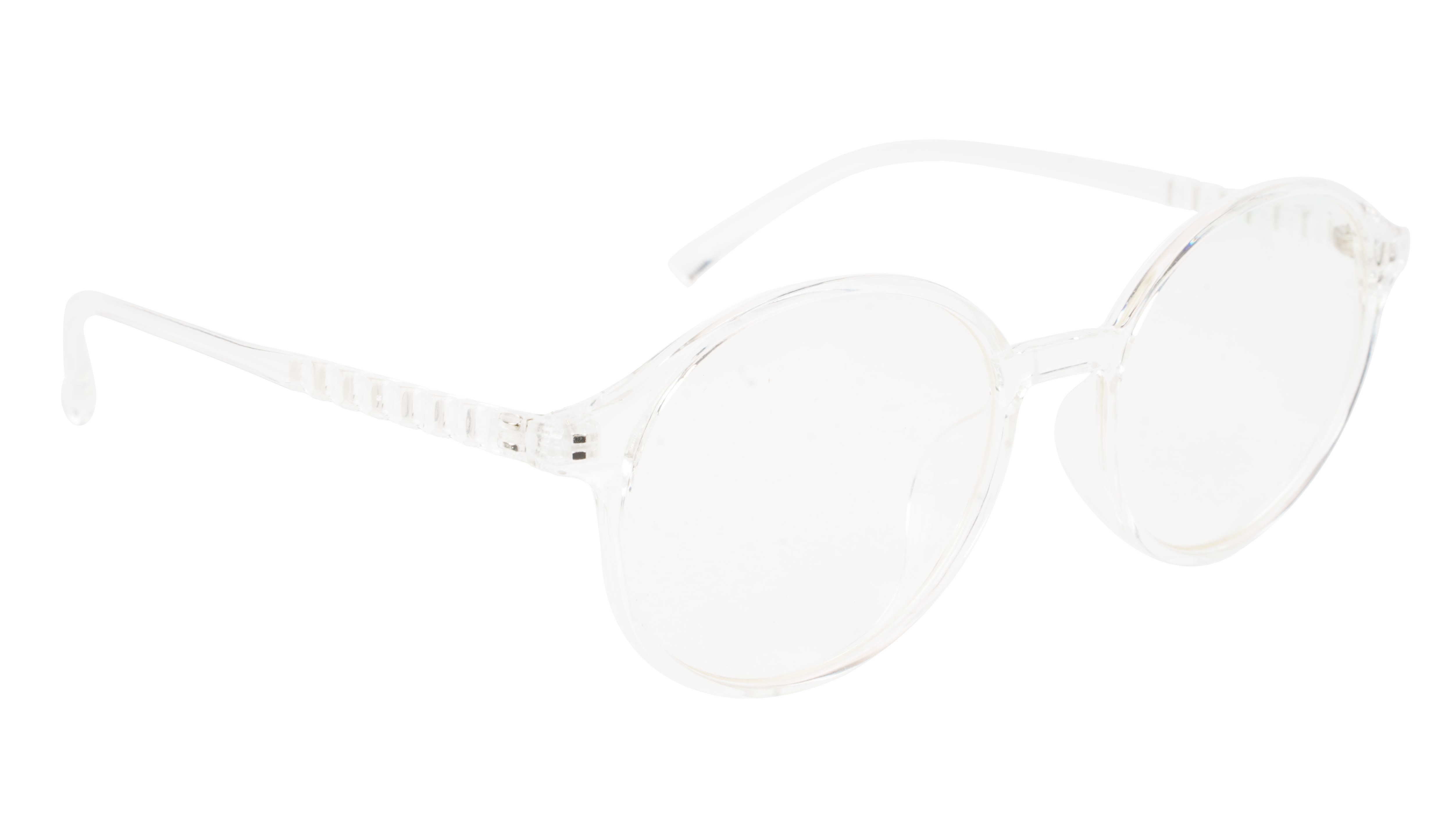 Unisex Oversized Round Specs Frame. Transparent Frame