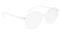 Unisex Oversized Round Specs Frame. Transparent Frame
