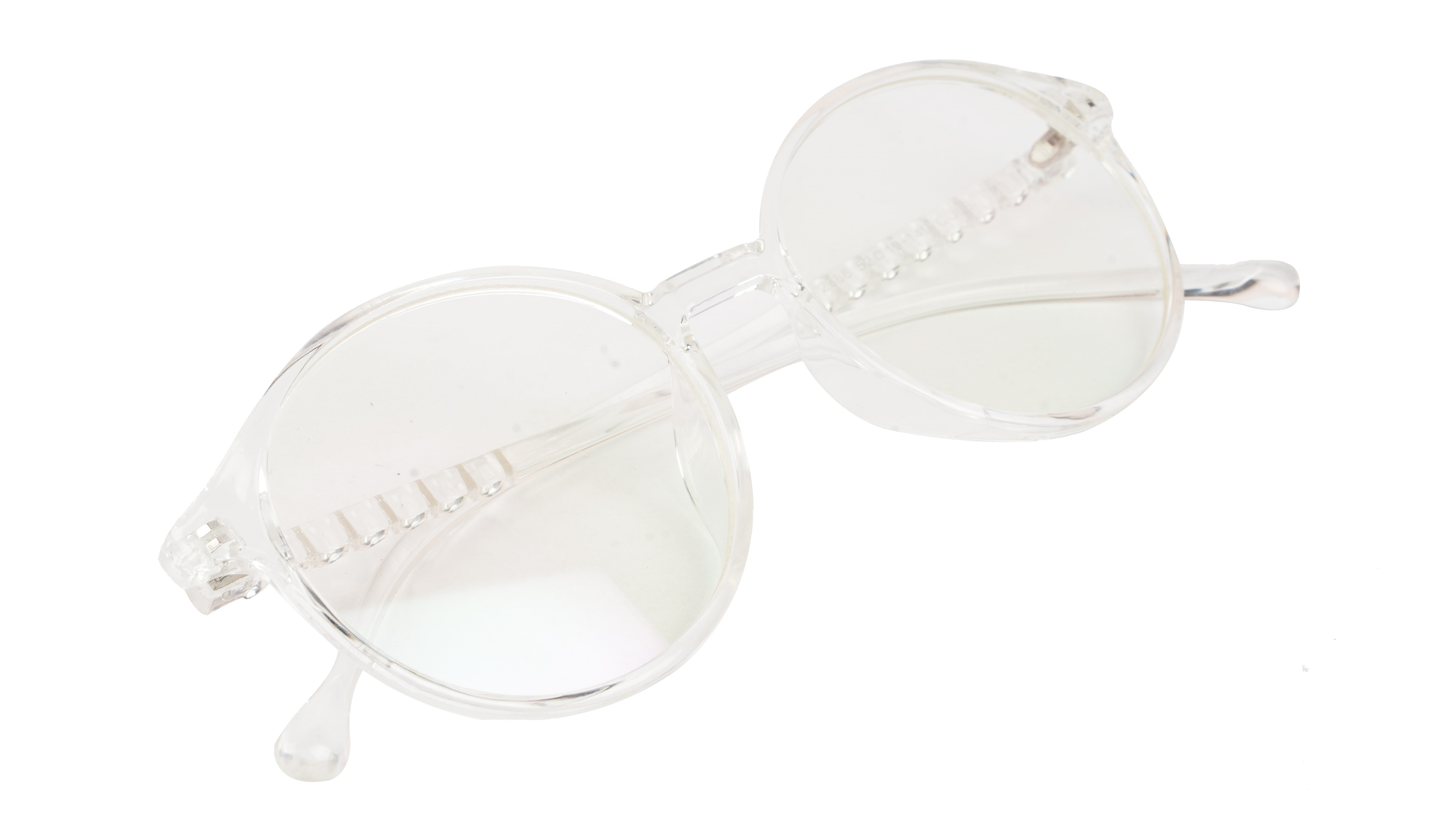 Unisex Oversized Round Specs Frame. Transparent Frame