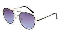 Unisex Small Round Sunglasses. Golden & Black Metal Frame Unisex Small Round Sunglasses. Golden & Black Metal Frame