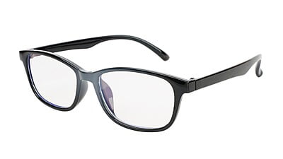 Unisex Large Rectangular Spectacle Frame. Glossy Black Color Frame