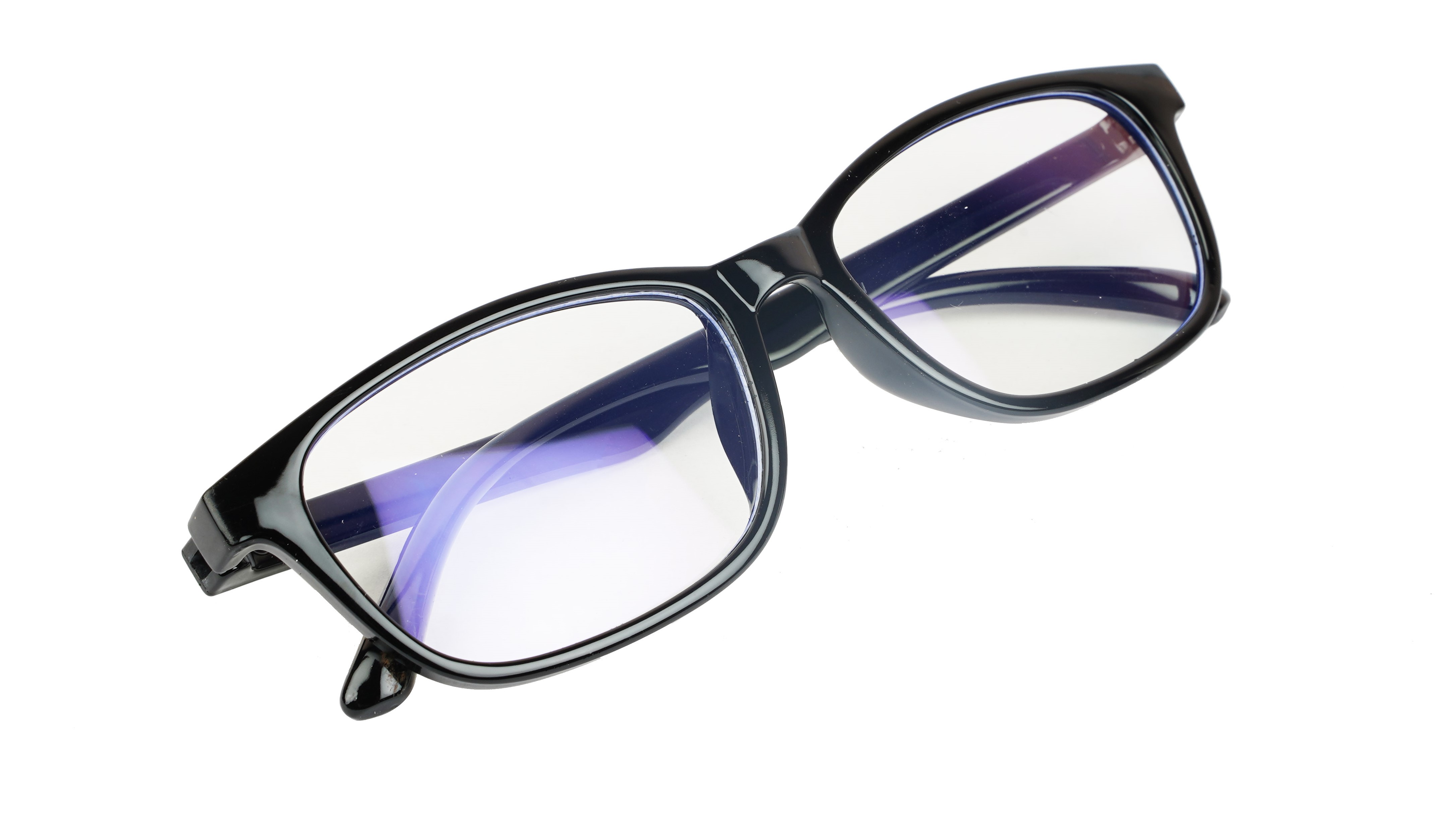 Unisex Large Rectangular Spectacle Frame. Glossy Black Color Frame