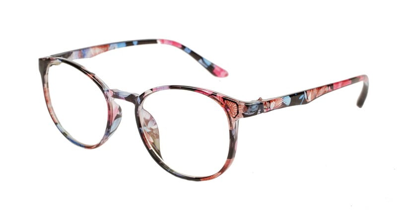 Round Medium Spectacle Frame For Girls&Women. Floral Print Frame Round Medium Spectacle Frame For Girls&Women. Floral Print Frame