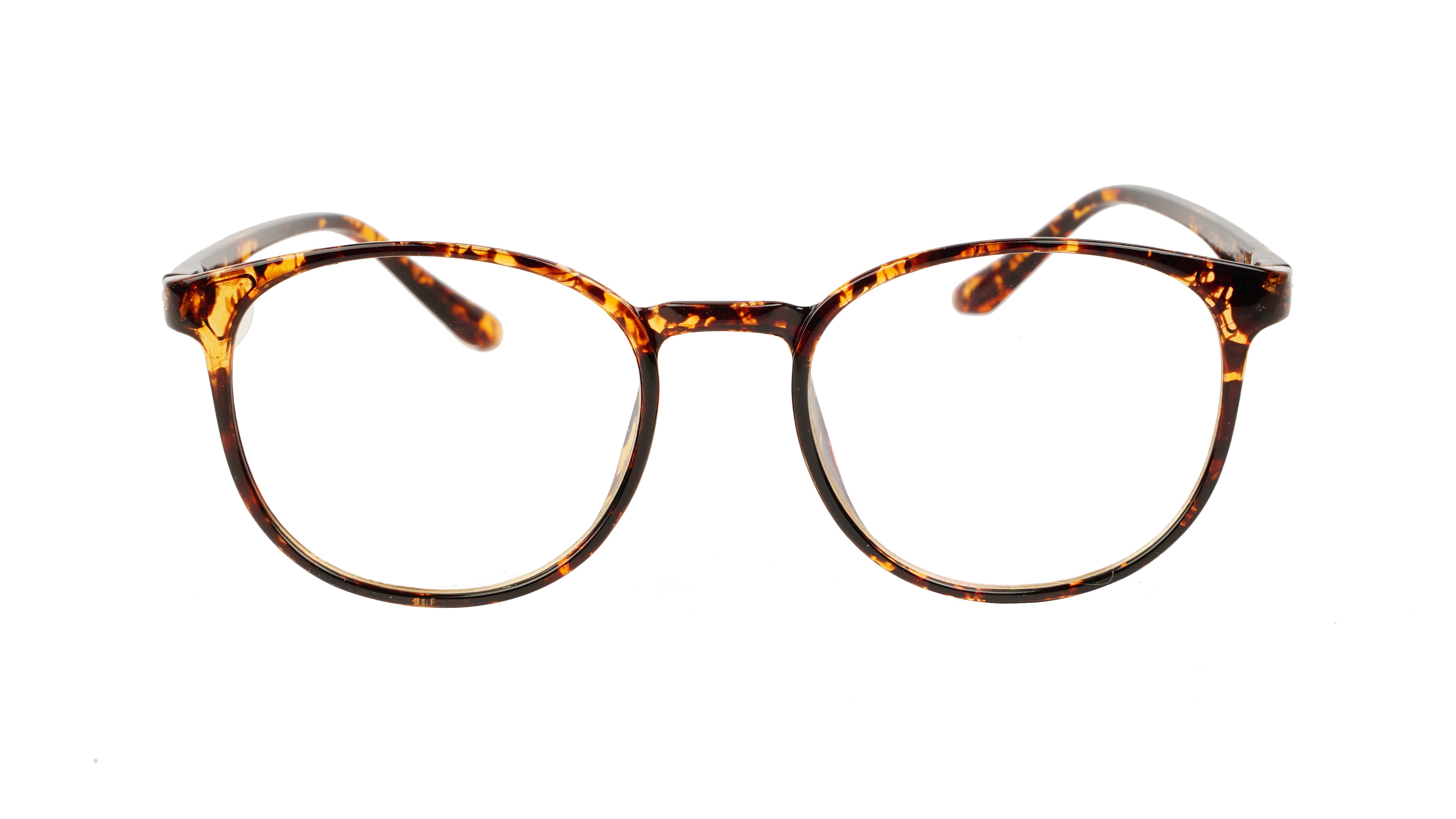 Unisex Medium Round Spectacle Frame. Leopard Color Frame