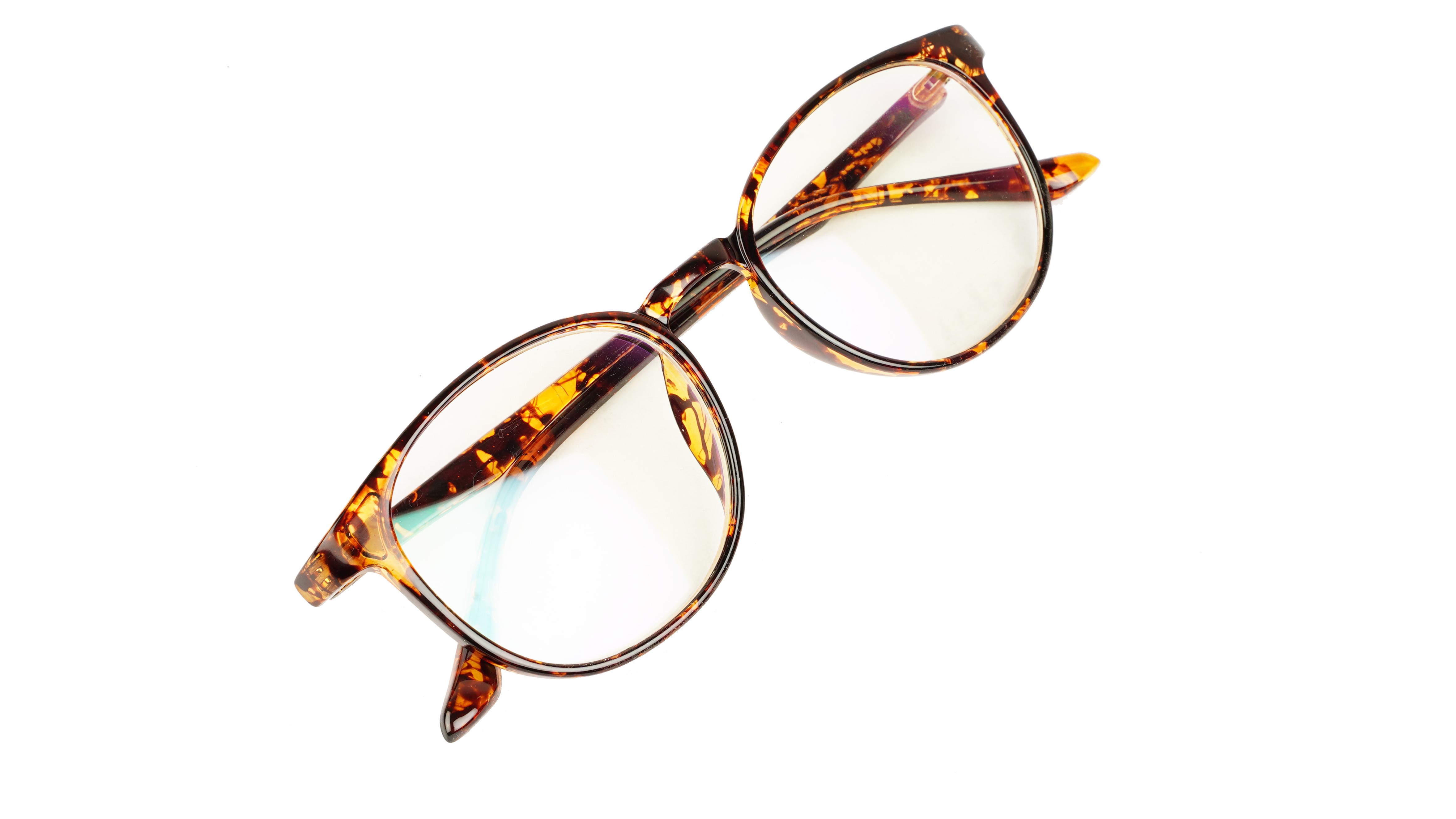 Unisex Medium Round Spectacle Frame. Leopard Color Frame