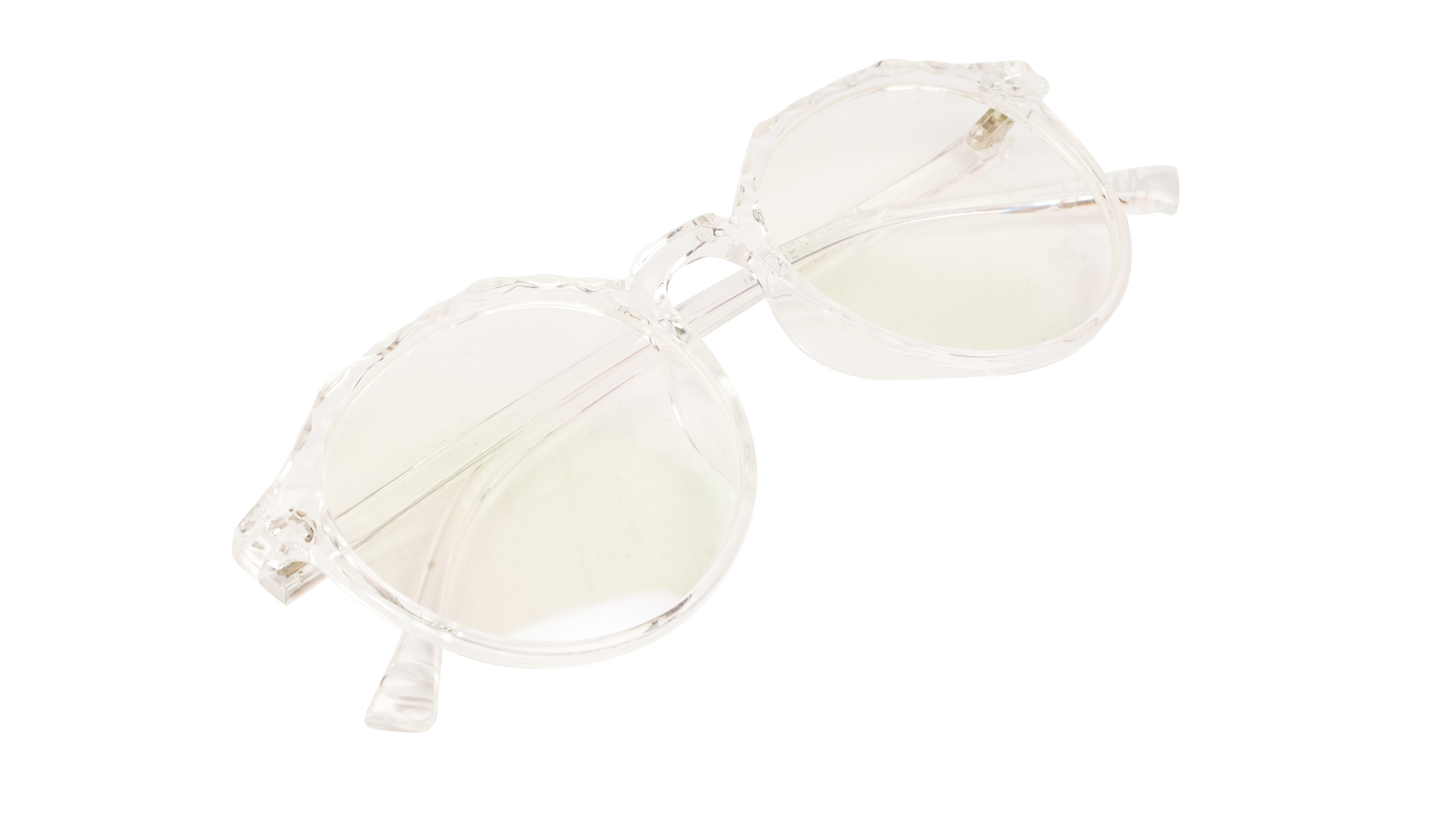 Female Oversized Spectacle Frames. Transparent Frame