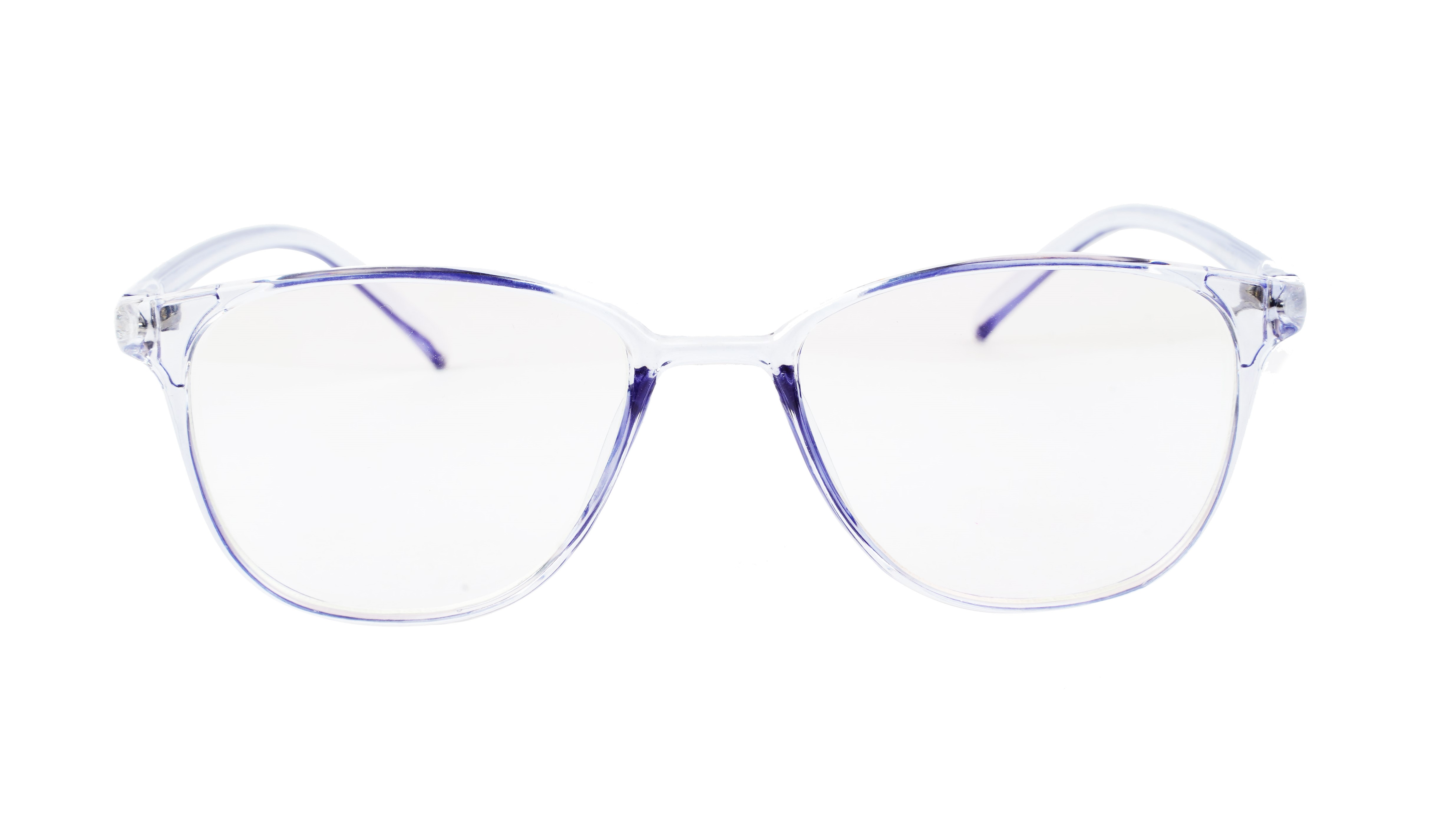 Unisex Large Rectangular Spectacle Frame. Light Blue Frame