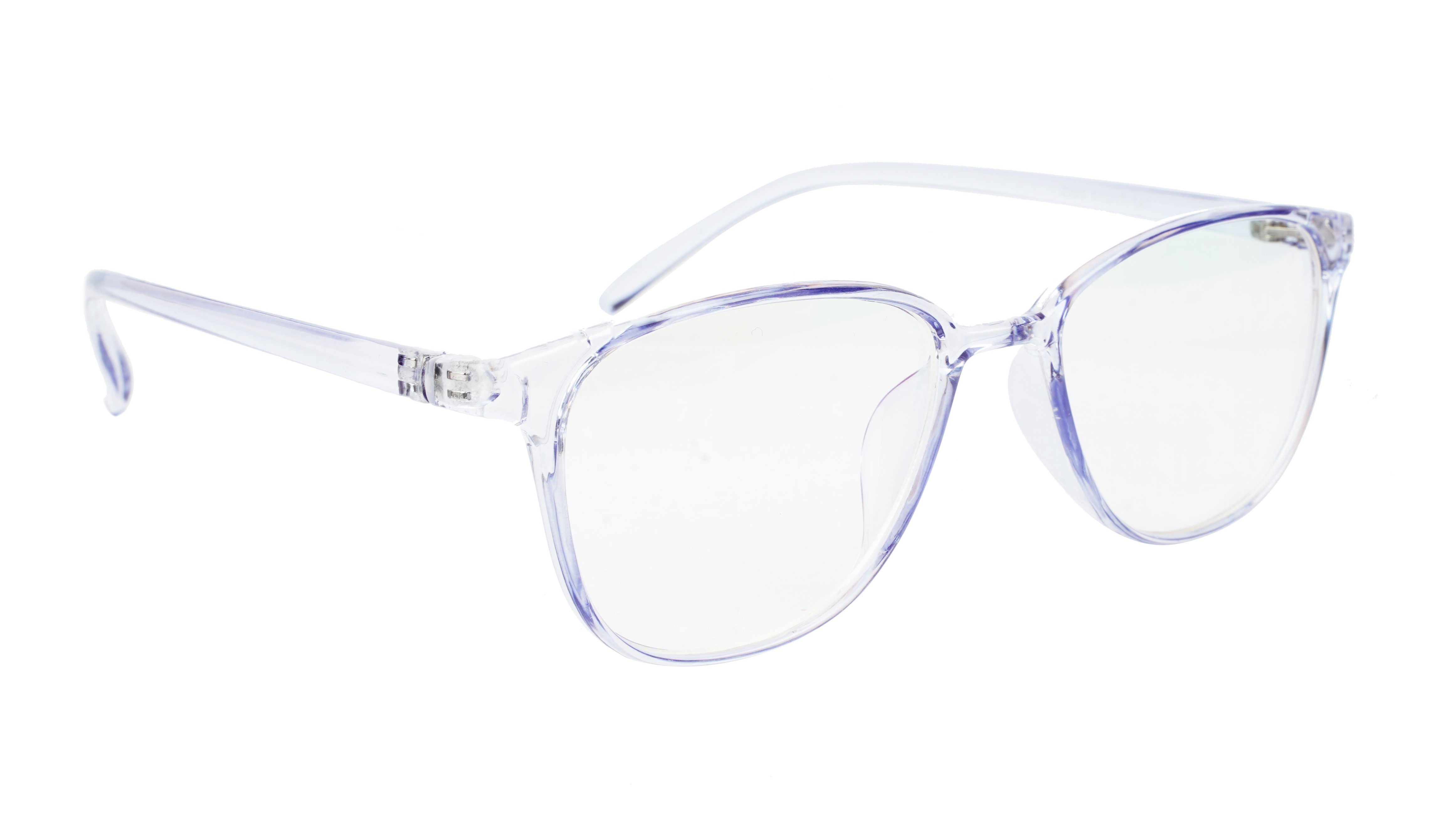 Unisex Large Rectangular Spectacle Frame. Light Blue Frame