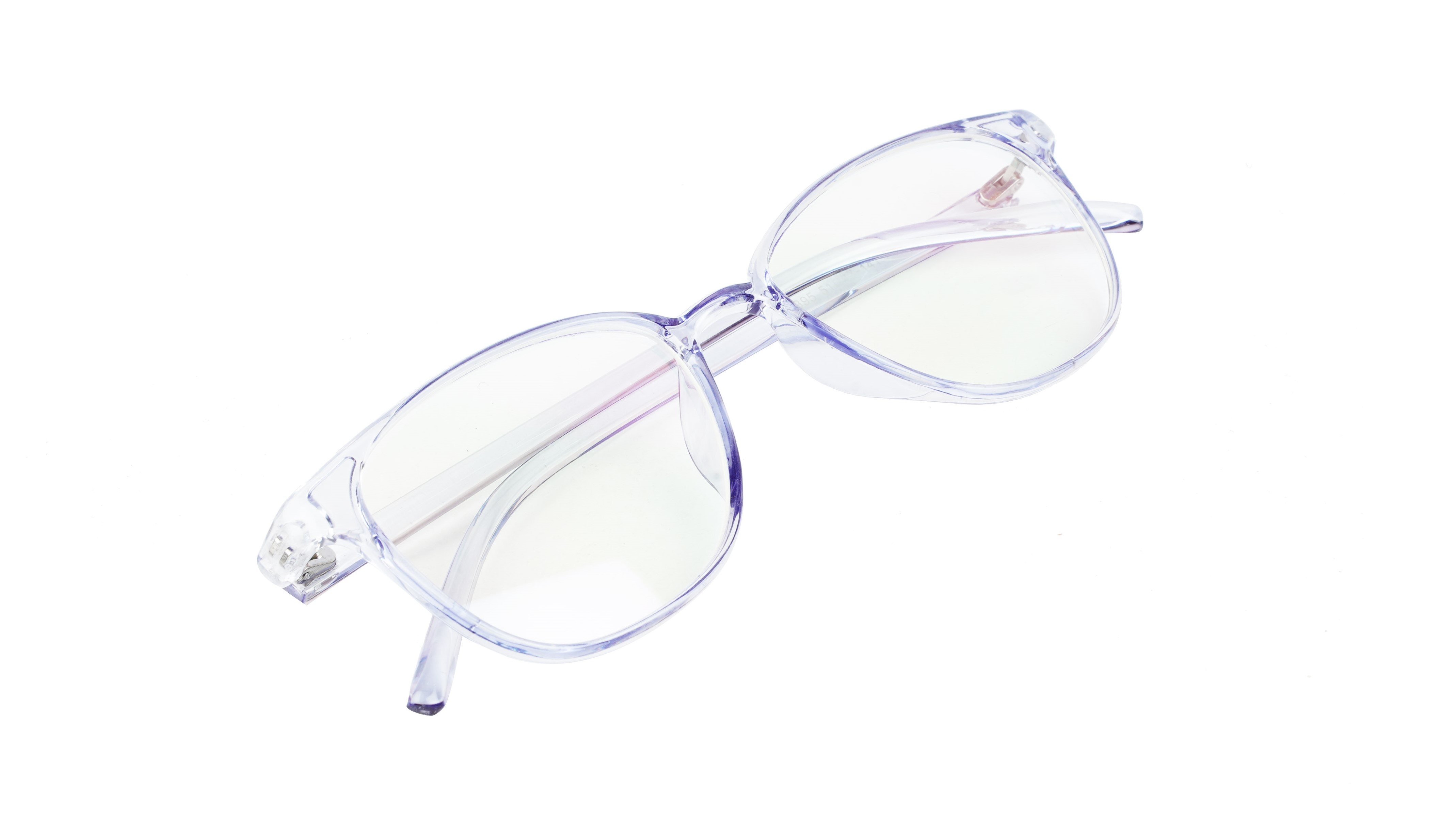 Unisex Large Rectangular Spectacle Frame. Light Blue Frame