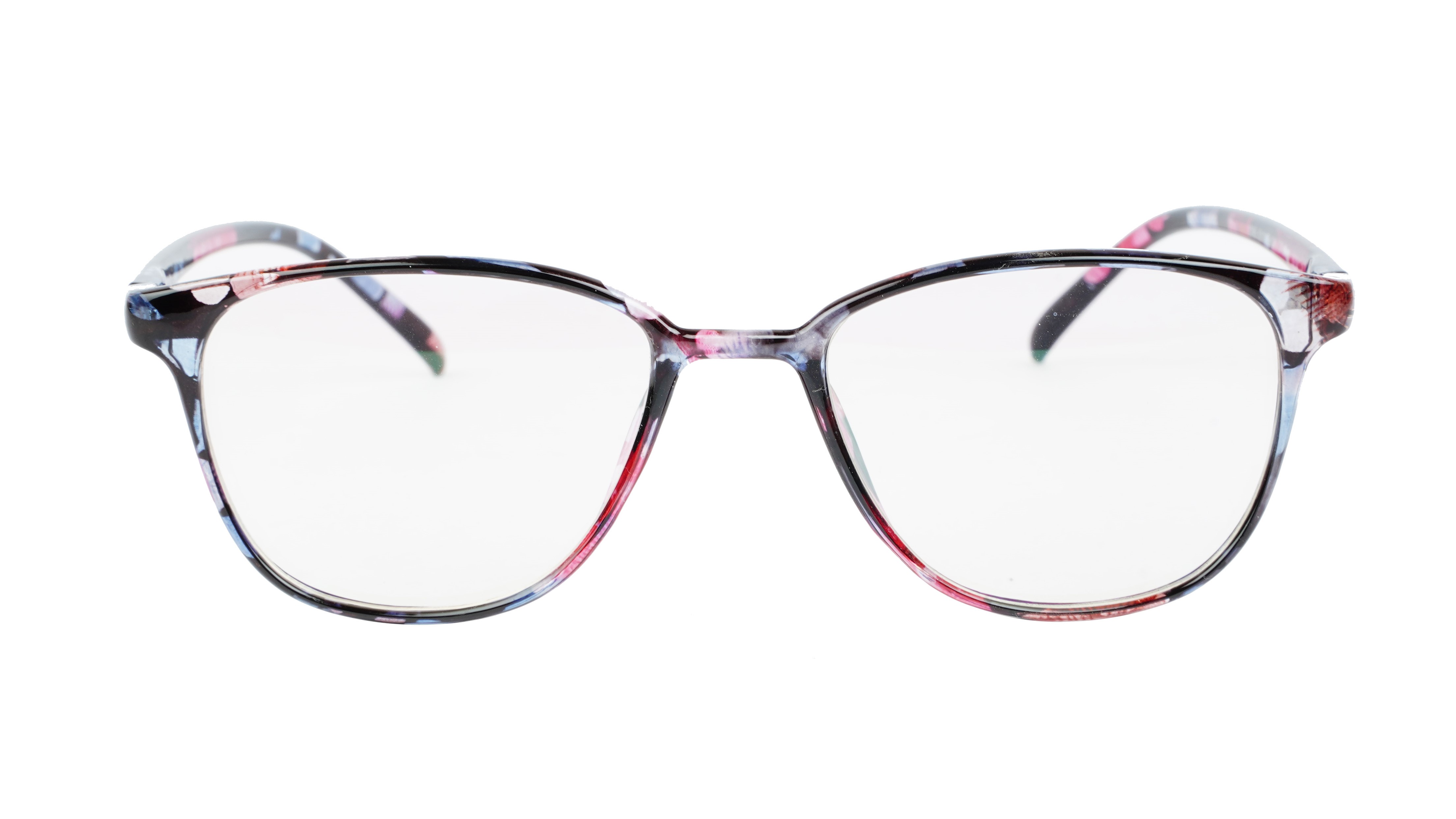 Female Large Rectangular Spectacle Frame. Floral Frame