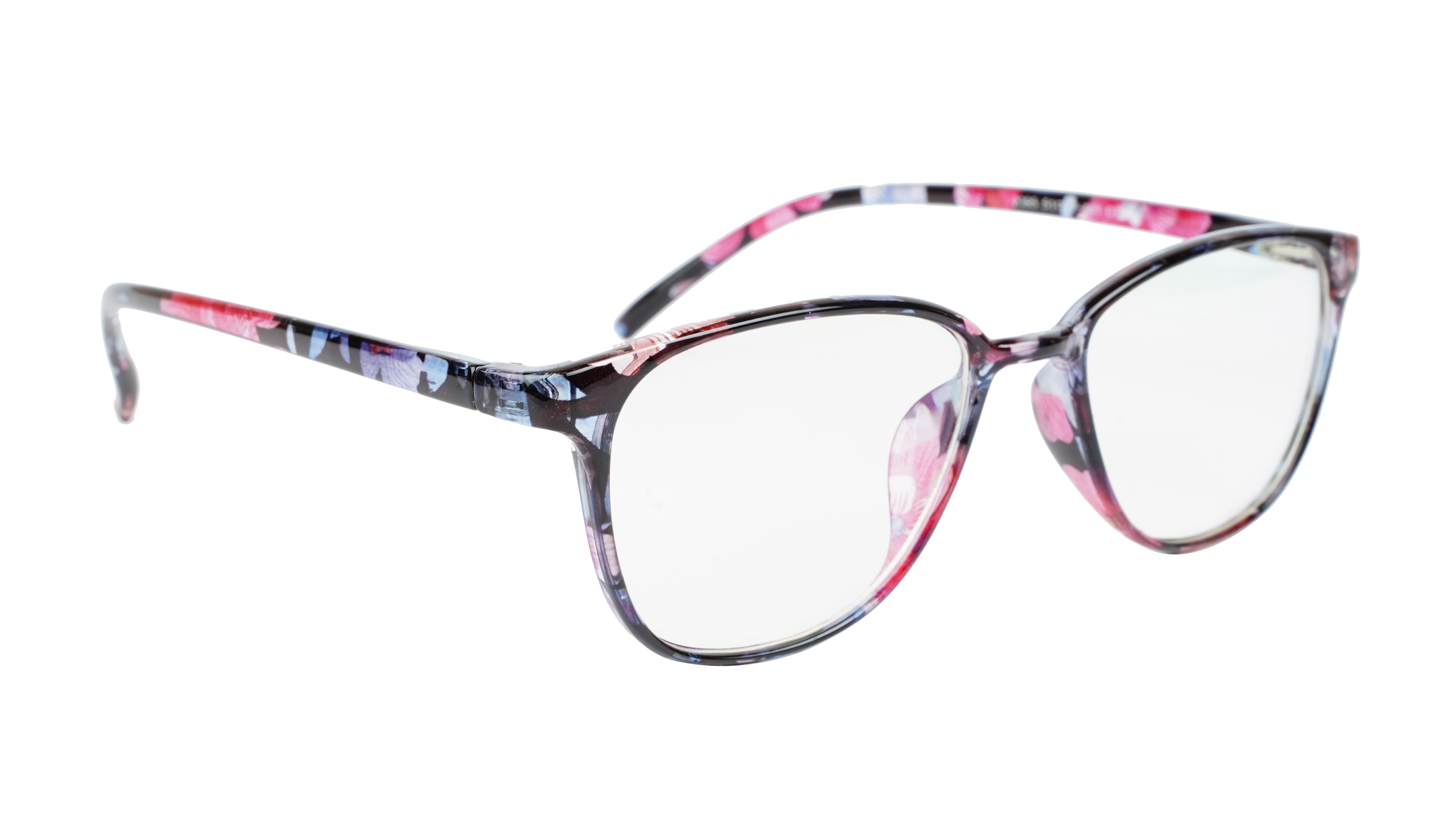 Female Large Rectangular Spectacle Frame. Floral Frame