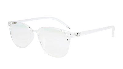 Unisex Large Rectangular Spectacle Frame. Transparent Frame