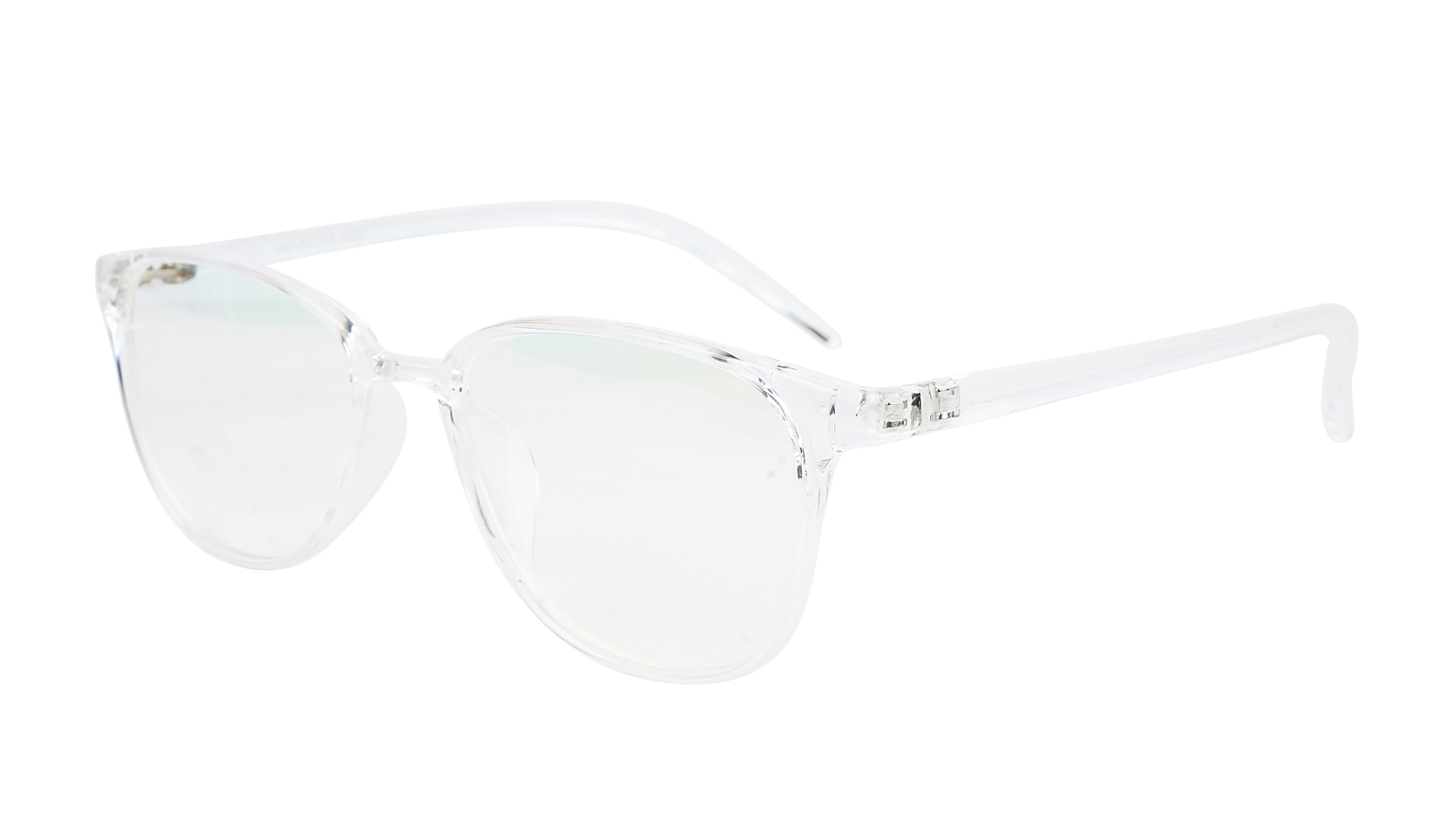 Unisex Large Rectangular Spectacle Frame. Transparent Frame