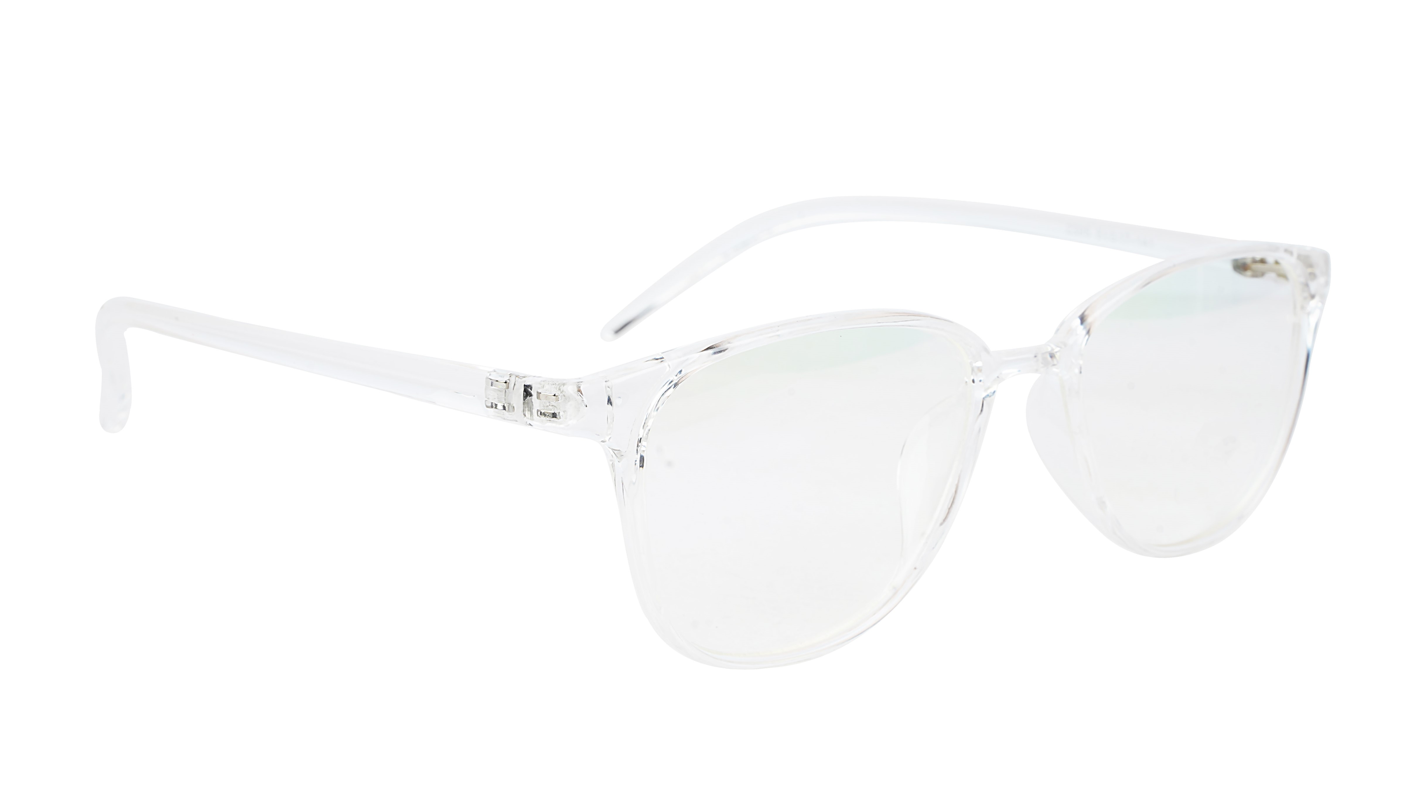 Unisex Large Rectangular Spectacle Frame. Transparent Frame