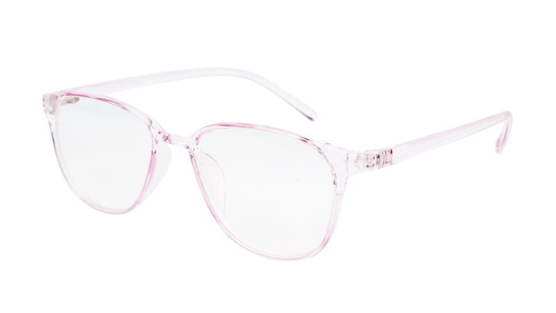 Female Large Rectangular Spectacle Frame. Light Pink Frame Female Large Rectangular Spectacle Frame. Light Pink Frame