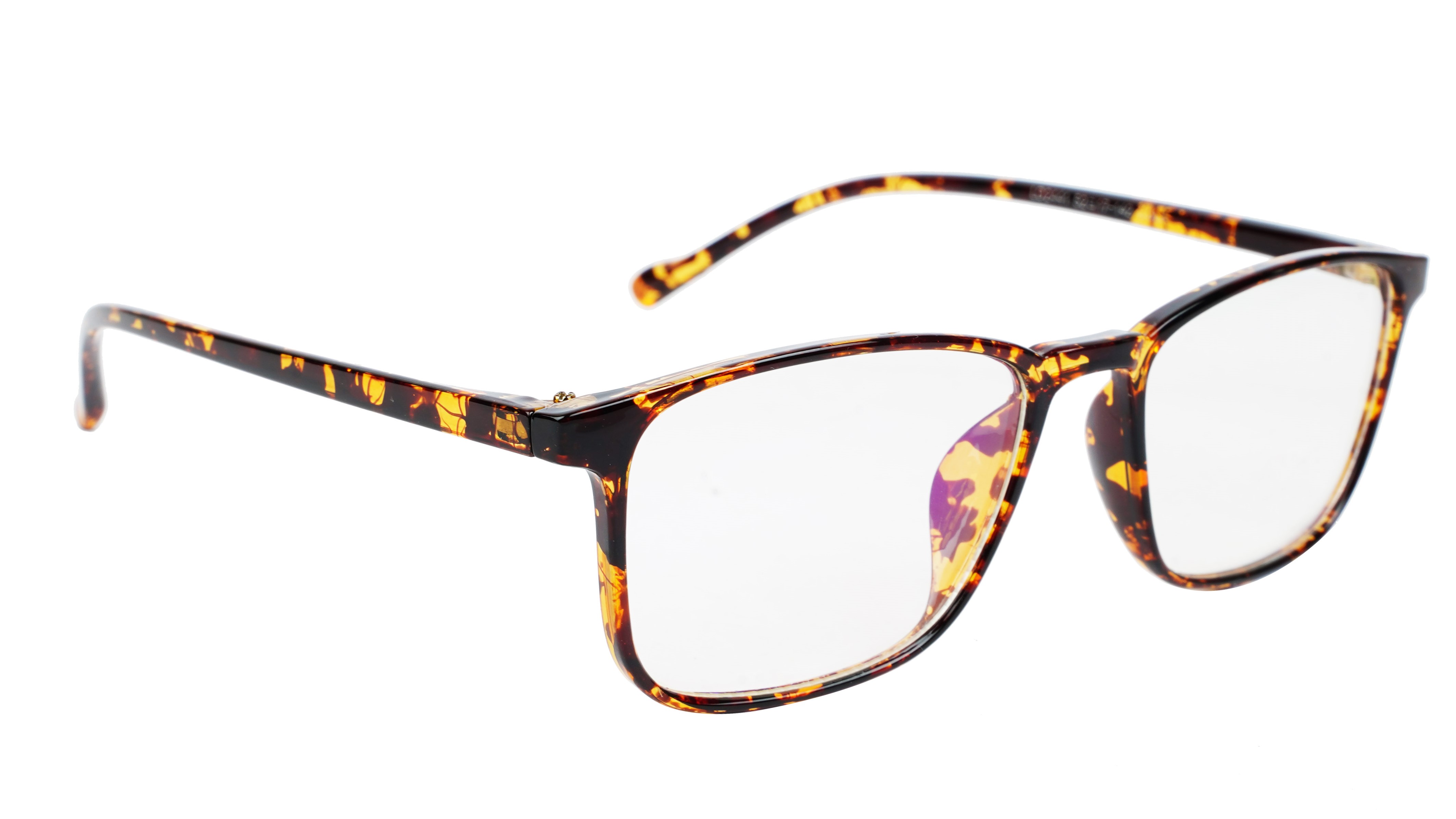 Unisex Full Rim Large Rectangular Spectacle Frame. Leopard Frame