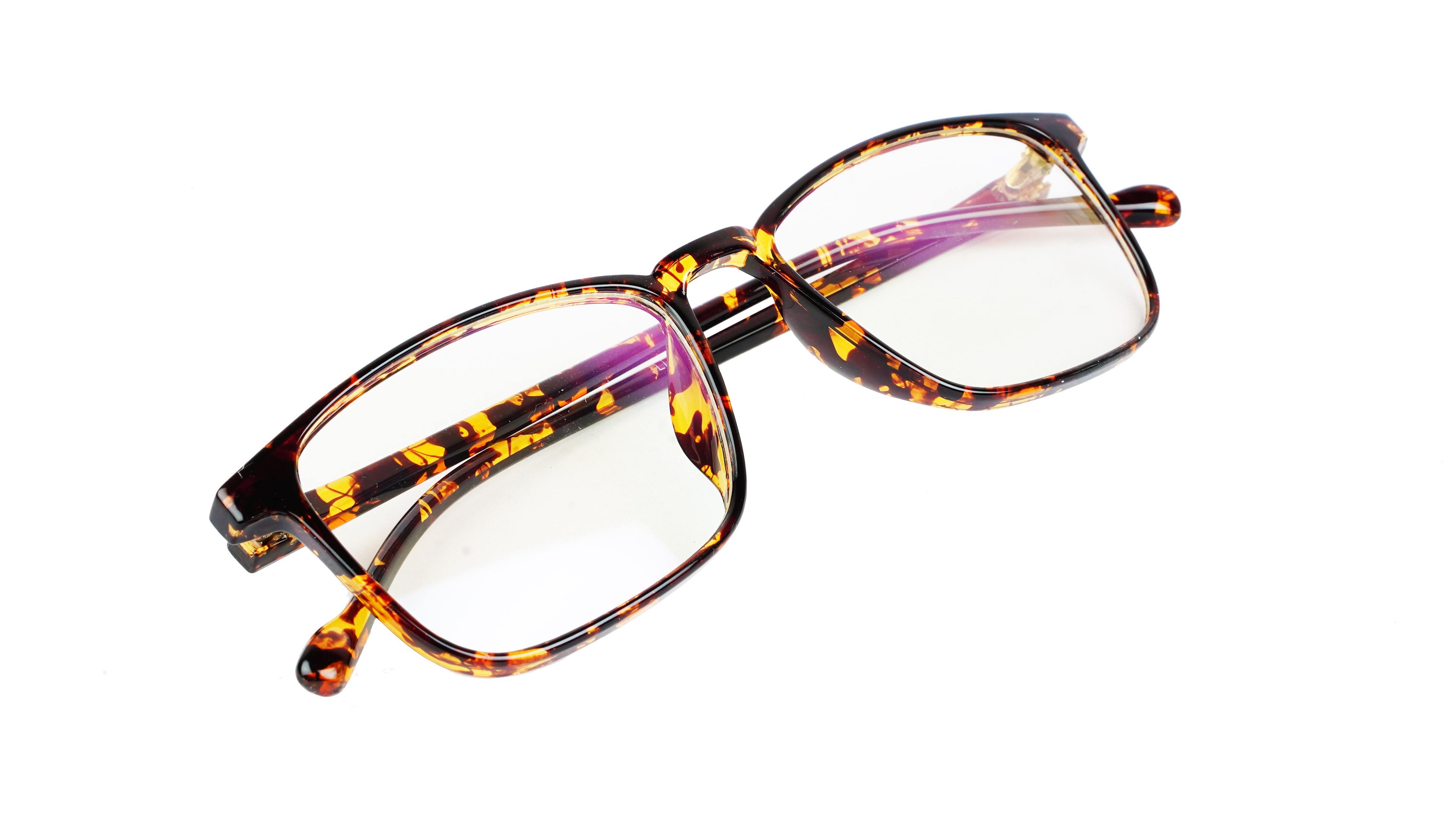Unisex Full Rim Large Rectangular Spectacle Frame. Leopard Frame