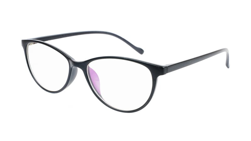 Female Large Cateye Spectacle Frame. Glossy Black Frame Female Large Cateye Spectacle Frame. Glossy Black Frame