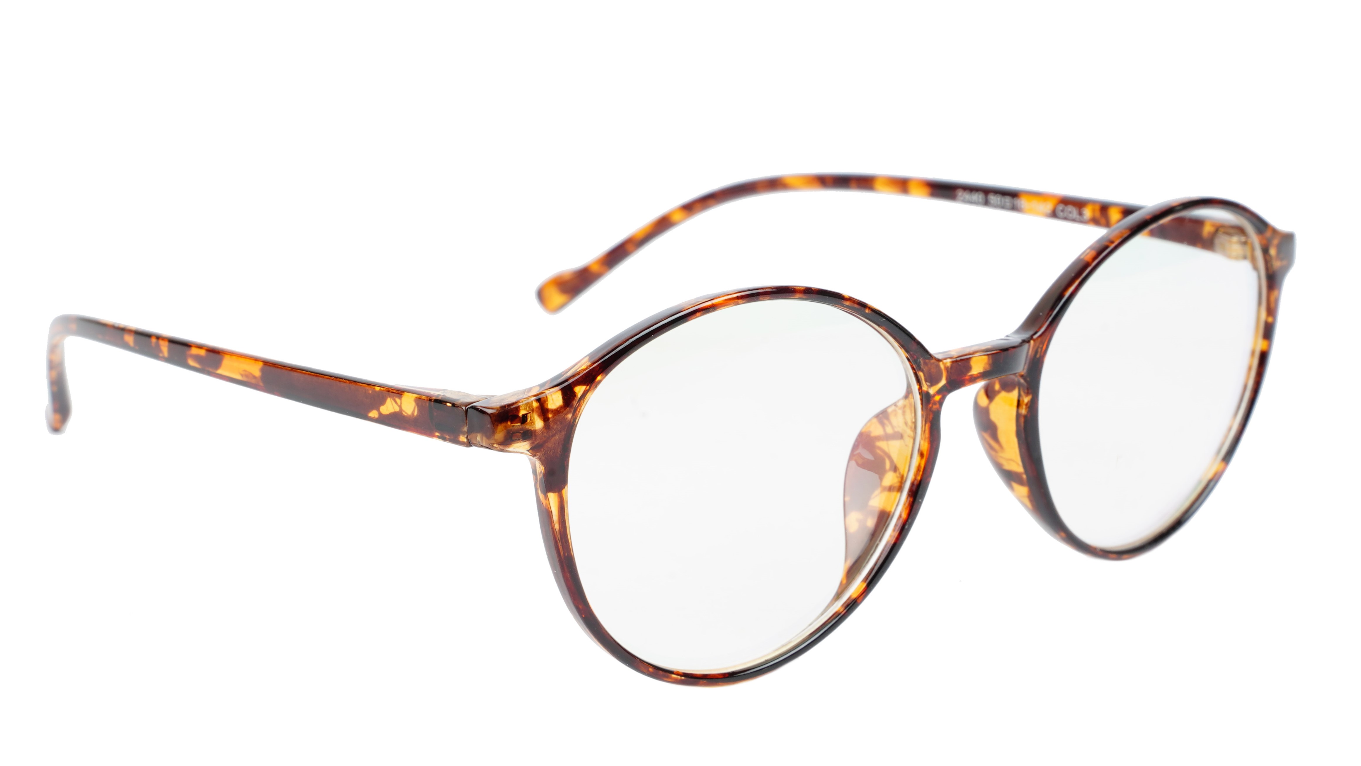 Unisex Medium Full Rim Round Spectacle Frame. Leopard Frame