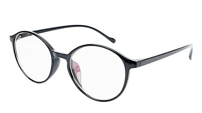 Unisex Medium Full Rim Round Spectacle Frame. Matte Black Frame