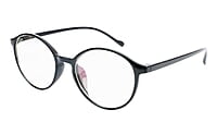 Soigné Unisex Medium Round Spectacle.Glossy Black with leather pouch Soigné Unisex Medium Round Spectacle.Glossy Black with leather pouch