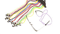 Soigné Kids Cateye Spectacle.Glossy Black.(3-8)Y-Girl with Multicolor String Soigné Kids Cateye Spectacle.Glossy Black.(3-8)Y-Girl with Multicolor String