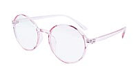 Female Round Medium Spectacle Frame. See Through Light Pink Frame Female Round Medium Spectacle Frame. See Through Light Pink Frame