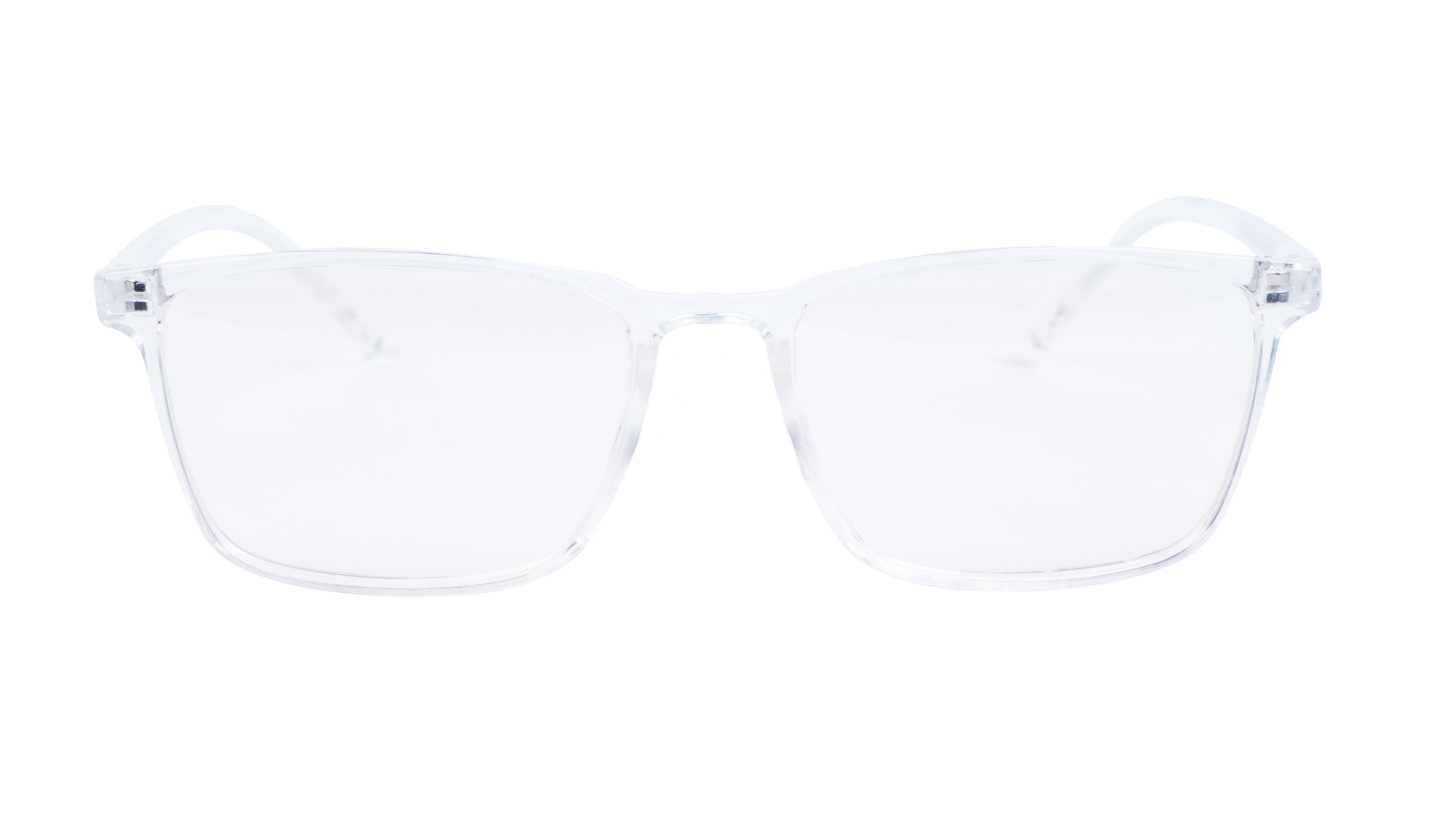 Unisex Full Rim Large Rectangular Spectacle Frame. Transparent Frame