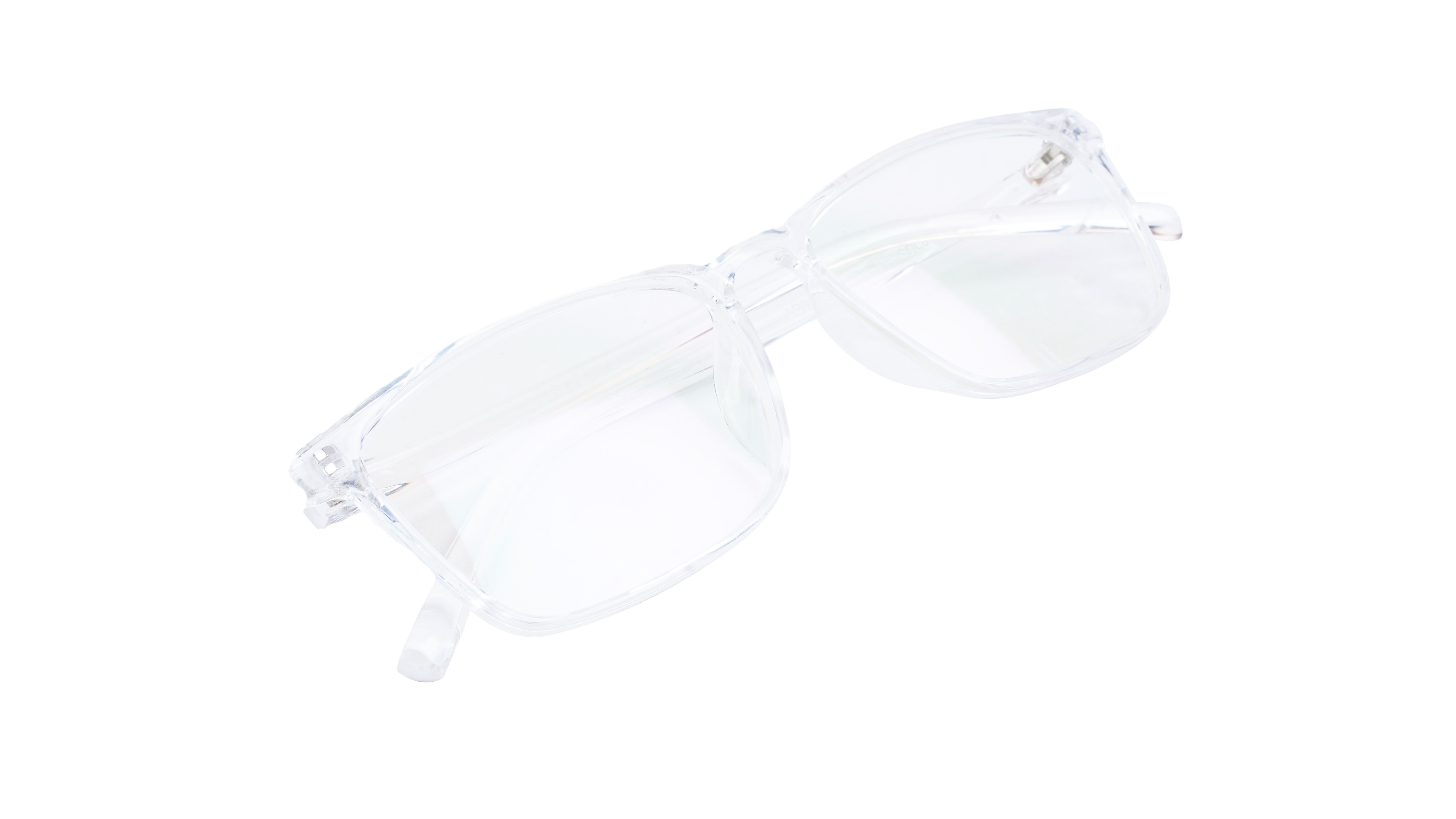 Unisex Full Rim Large Rectangular Spectacle Frame. Transparent Frame