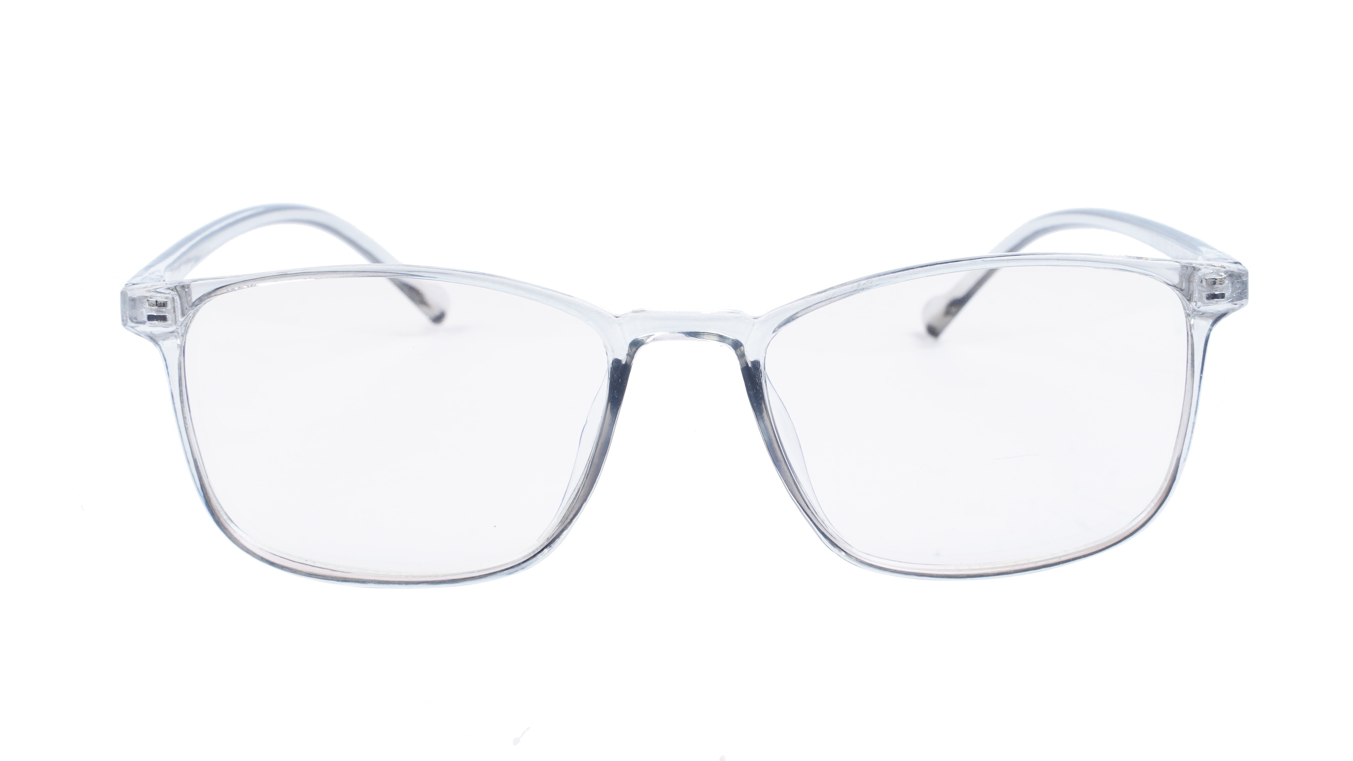 Unisex Large Rectangular Spectacle Frame. Light Grey Frame