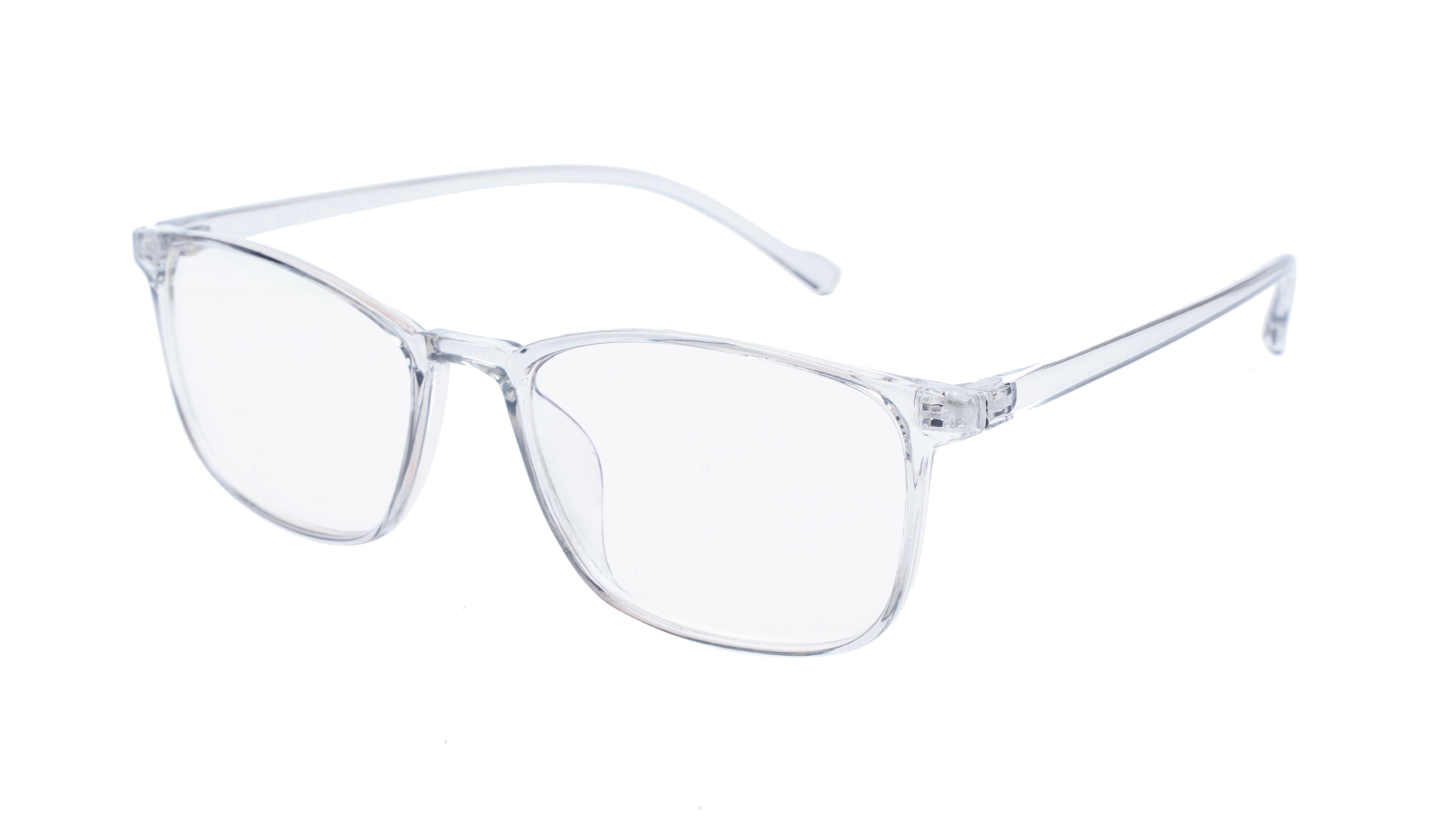 Unisex Large Rectangular Spectacle Frame. Light Grey Frame