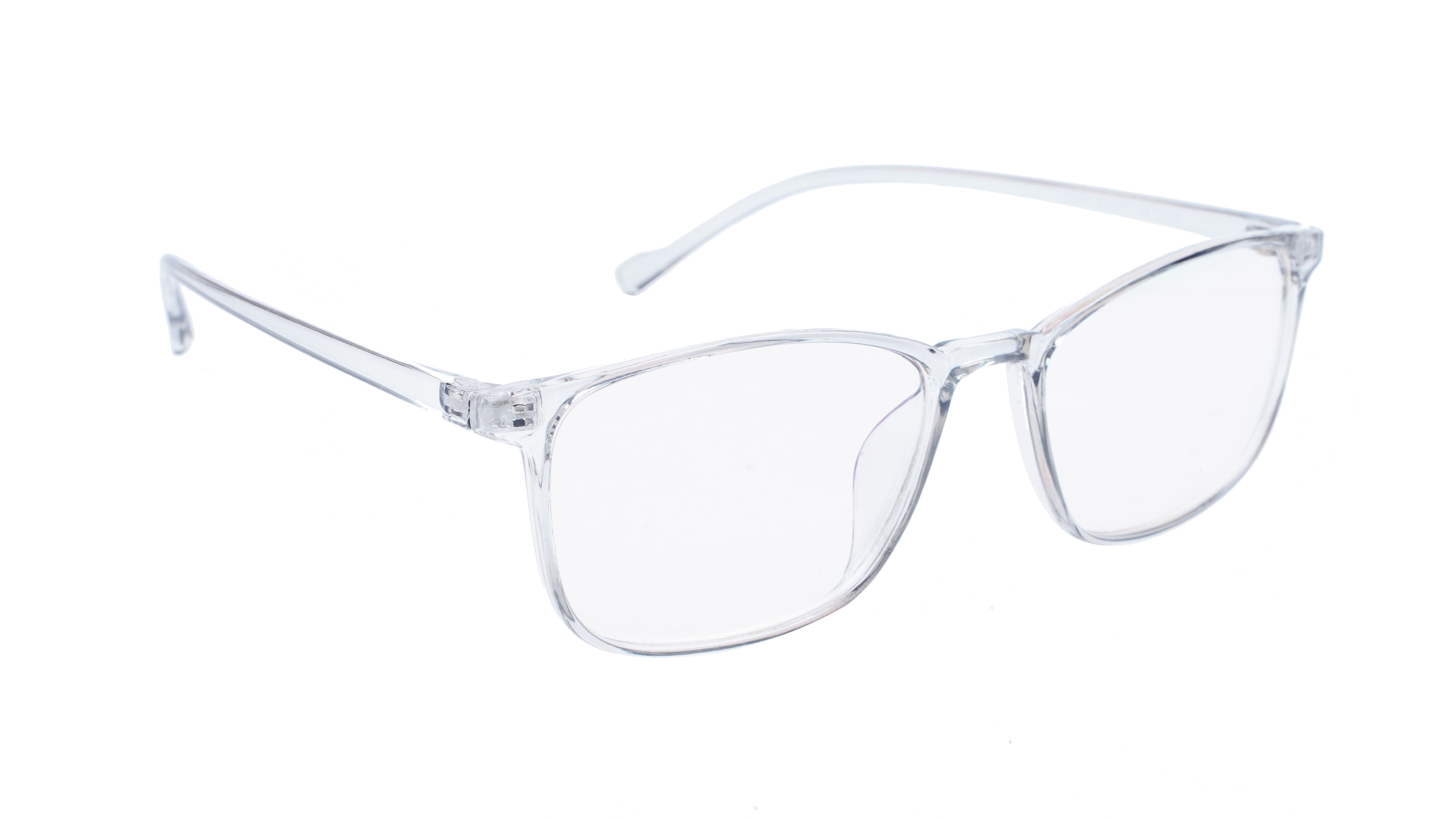 Unisex Large Rectangular Spectacle Frame. Light Grey Frame