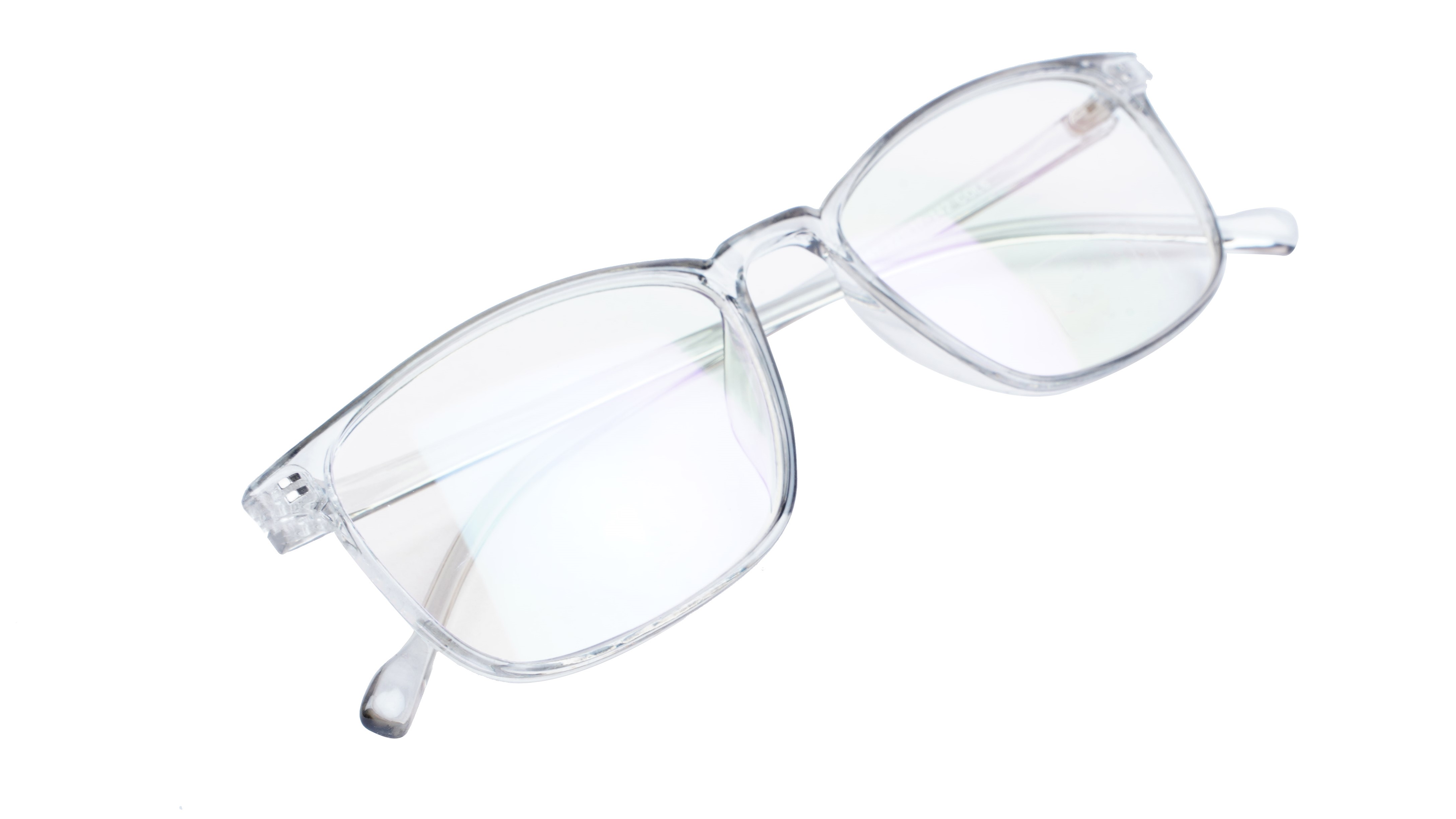 Unisex Large Rectangular Spectacle Frame. Light Grey Frame