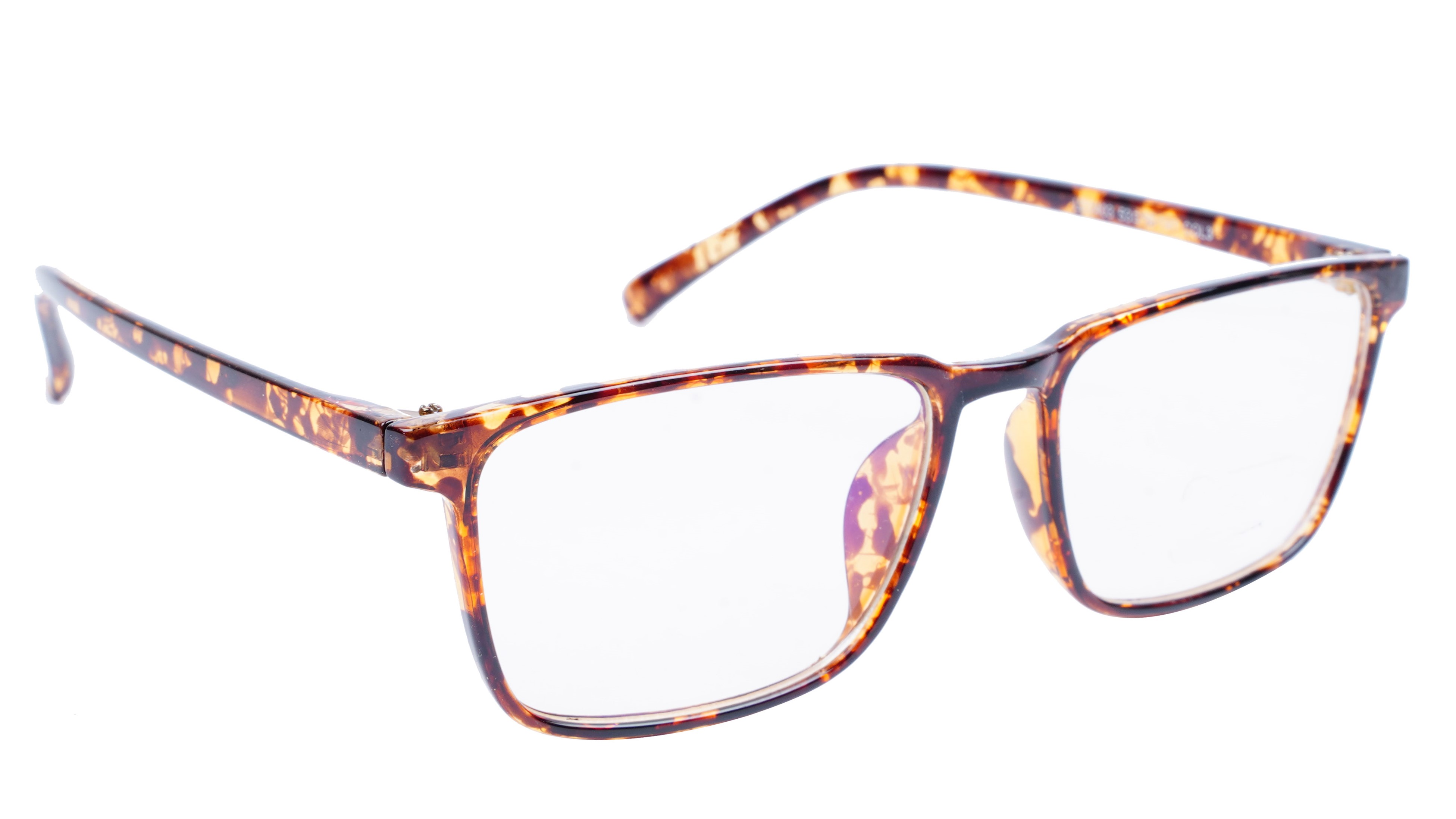 Unisex Full Rimmed Large Rectangular Spectacle Frame. Leopard Frame
