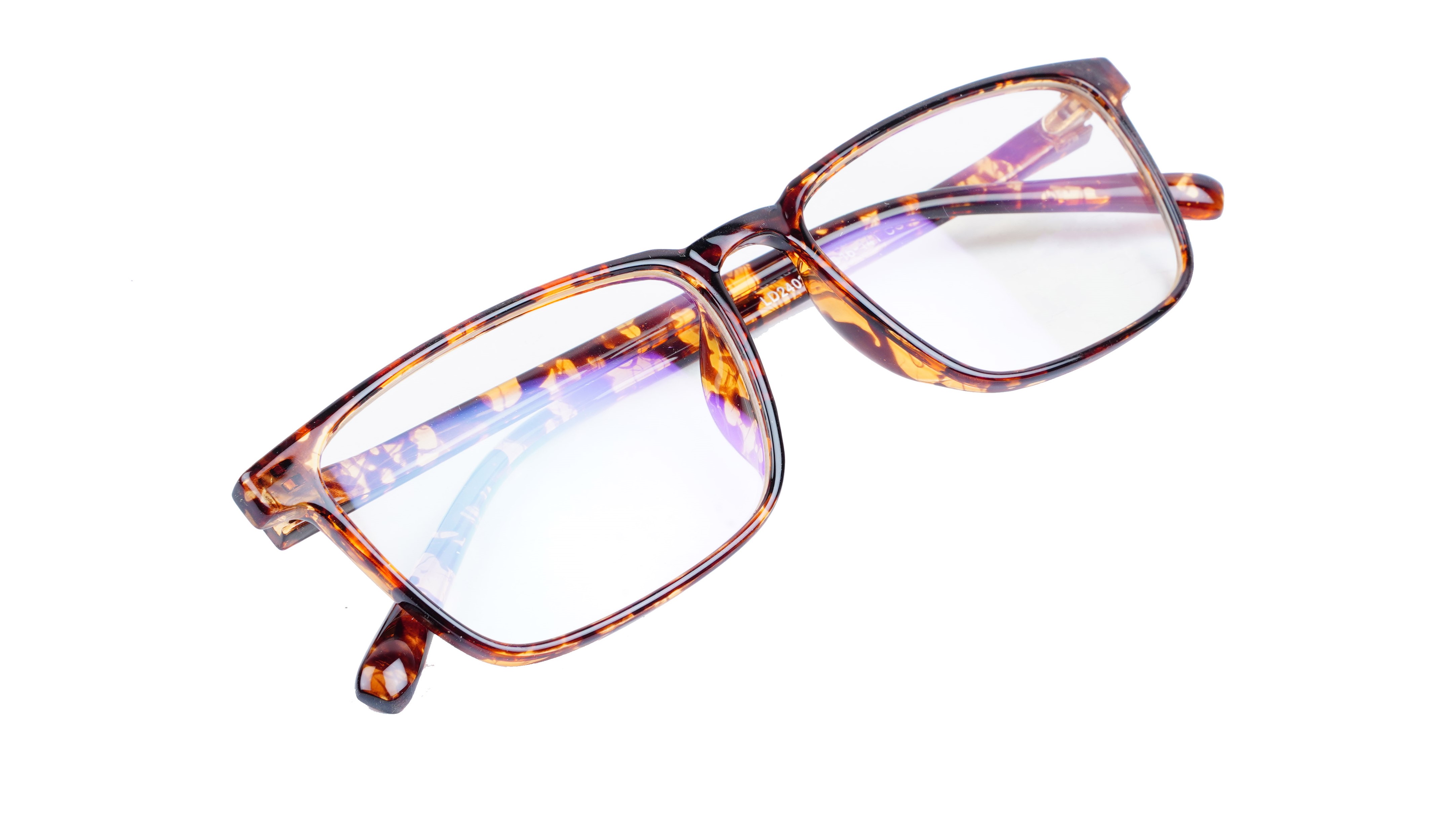Unisex Full Rimmed Large Rectangular Spectacle Frame. Leopard Frame