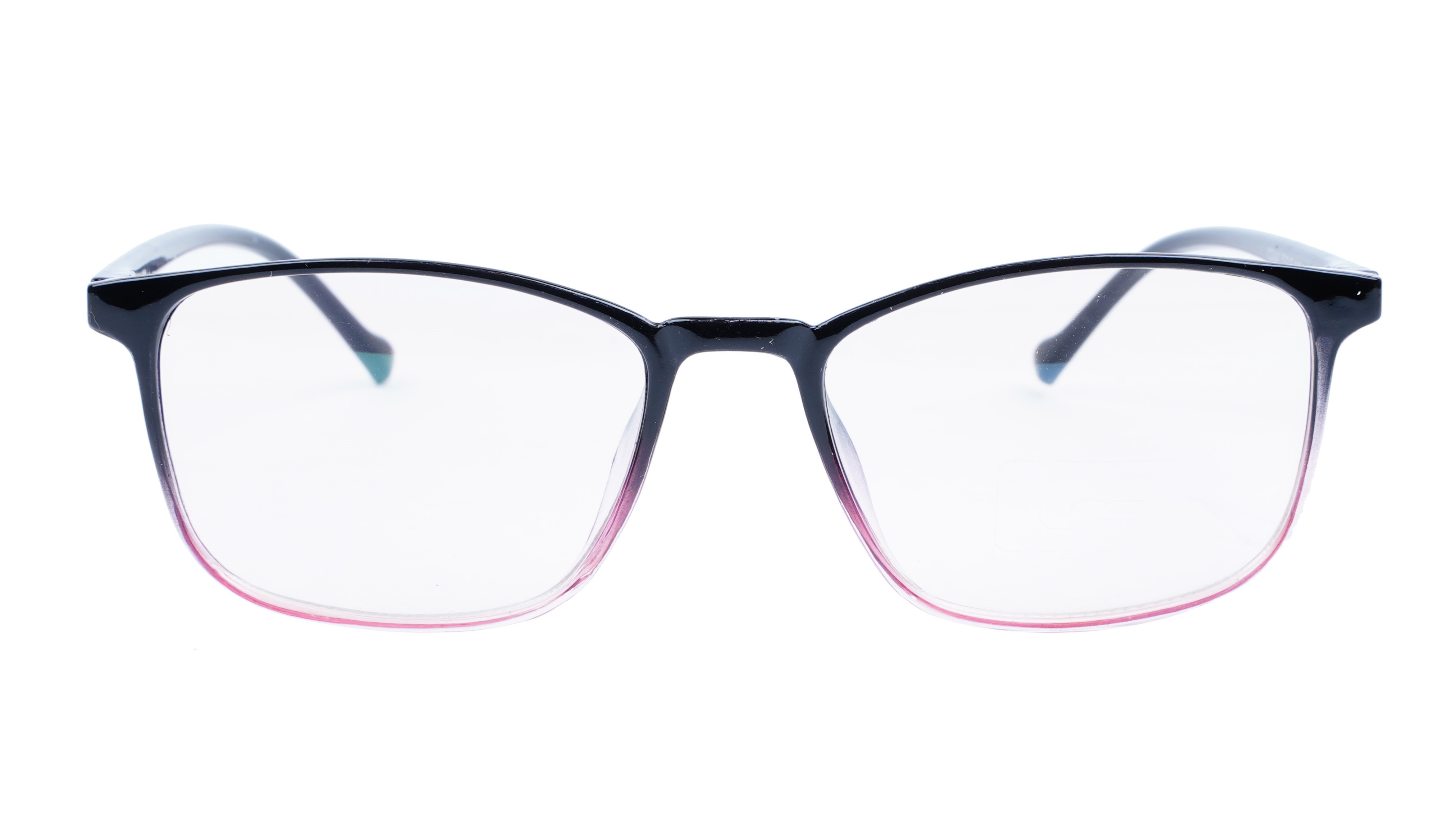 Female Large Rectangular Spectacle Frame. Black & Pink Frame
