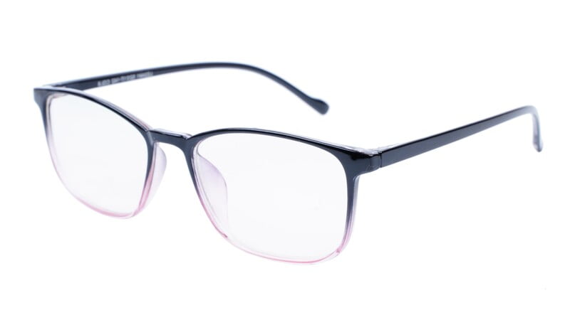 Female Large Rectangular Spectacle Frame. Black & Pink Frame Female Large Rectangular Spectacle Frame. Black & Pink Frame