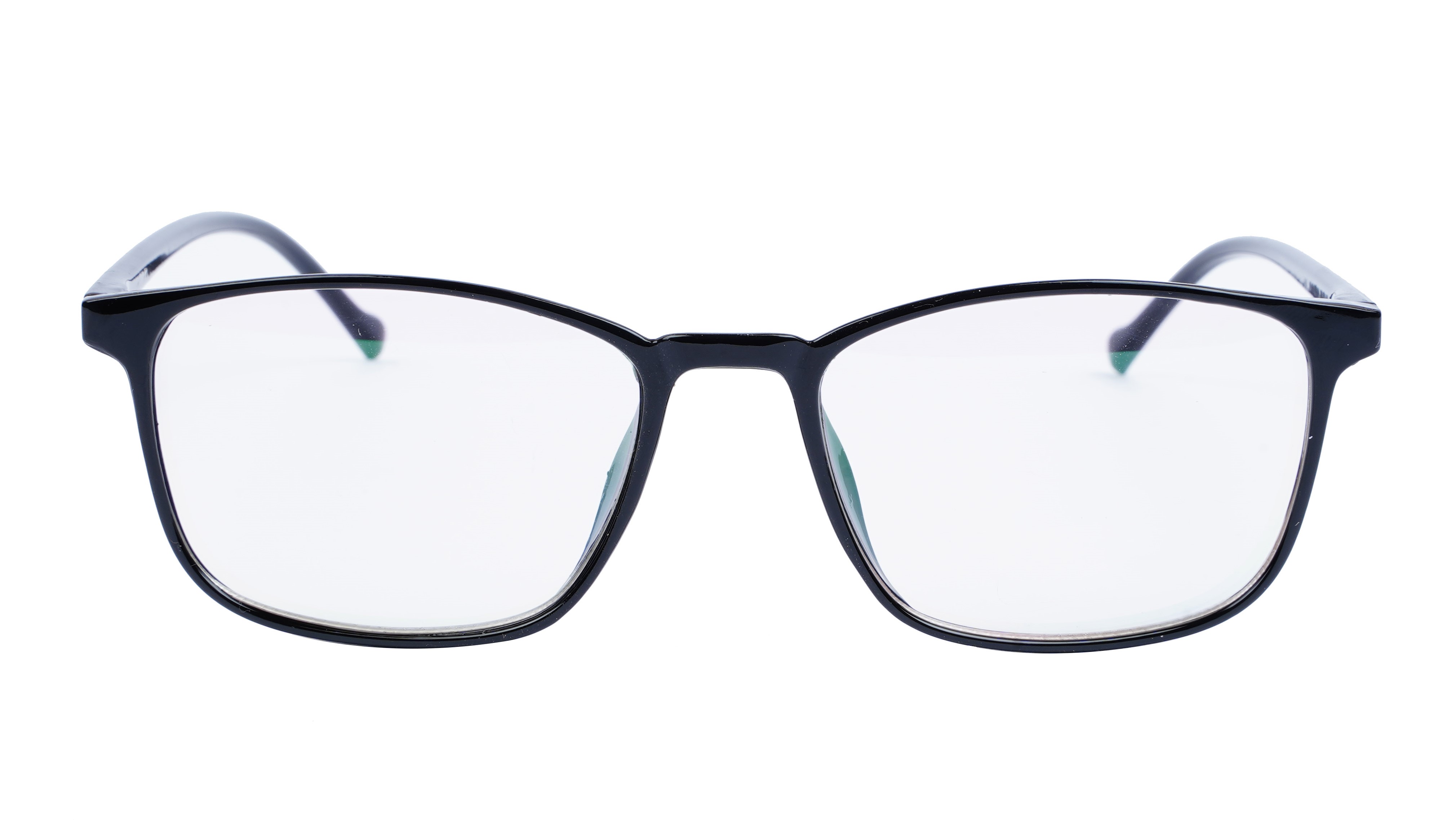 Unisex Large Rectangular Spectacle Frame. Matte Black Color