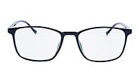 Unisex Large Rectangular Spectacle Frame. Matte Black Color