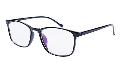 Unisex Large Rectangular Spectacle Frame. Matte Black Color