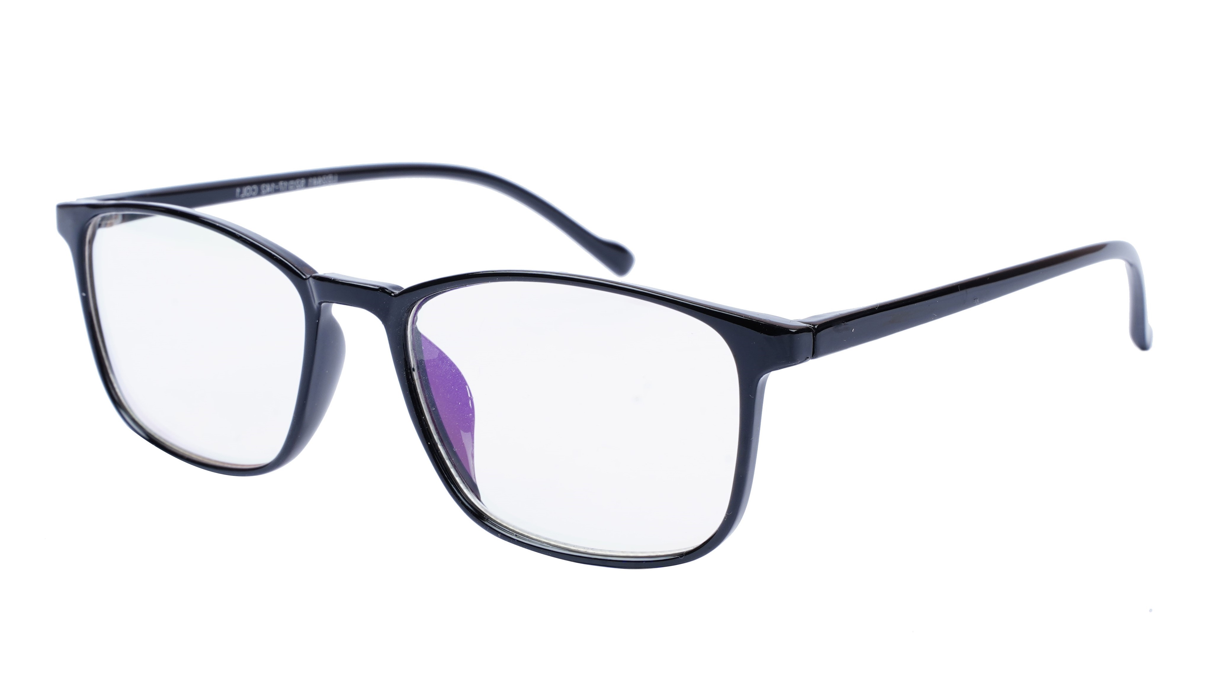 Unisex Large Rectangular Spectacle Frame. Matte Black Color