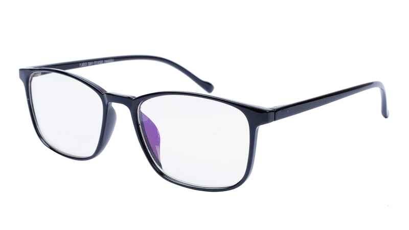 Unisex Large Rectangular Spectacle Frame. Matte Black Color